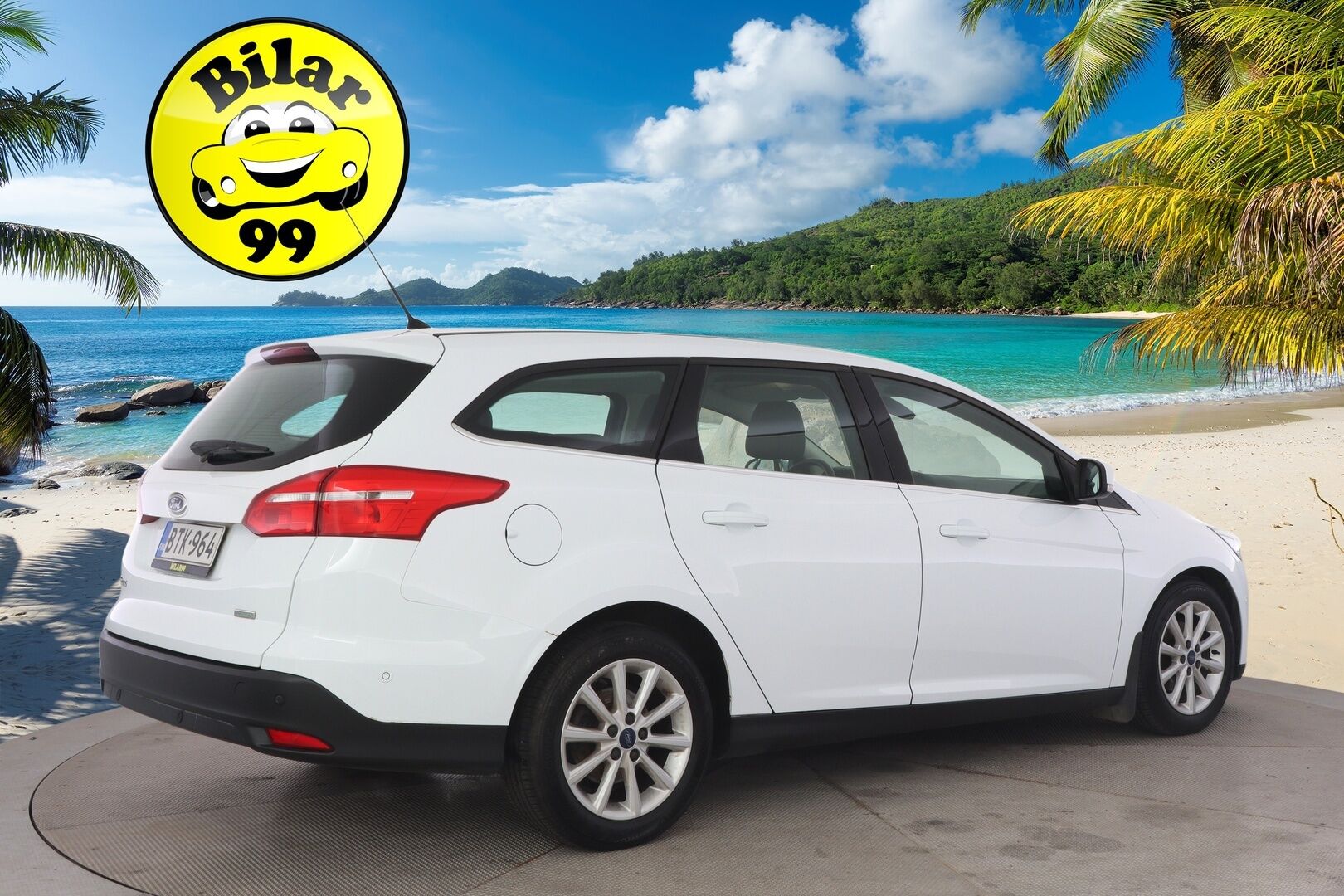 Ford Focus 2015 1,0 EcoBoost 125 hv Start/Stop M6 Titanium Wagon * Webasto / Tutkat / Lämmitettävä lasi / Xenon / Park assist * - * Suomi-auto / Kahdet renkaat / Merkkihuollot *