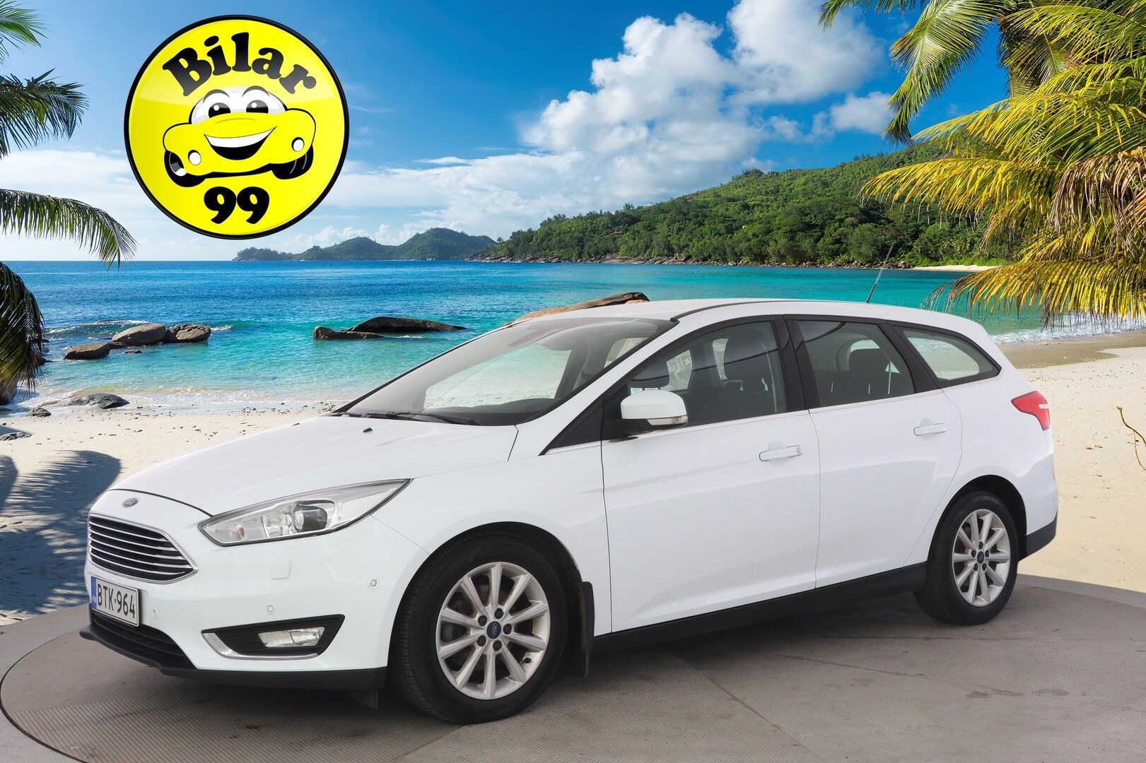 Ford Focus 2015 1,0 EcoBoost 125 hv Start/Stop M6 Titanium Wagon * Webasto / Tutkat / Lämmitettävä lasi / Xenon / Park assist * - * Suomi-auto / Kahdet renkaat / Merkkihuollot *