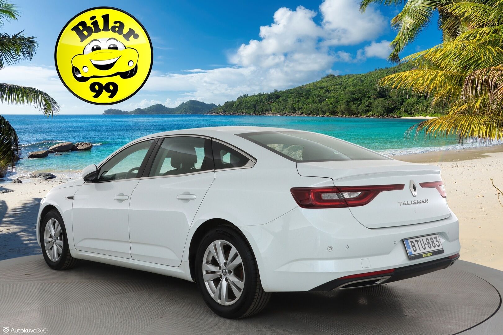 Renault Talisman 2017 Sedan TCe 200 EDC7 Intens **HUD / Adapt. vakkari / Keyless / Ilmastoidut penkit / Lohko / P.kamera** - Suomi-Auto / Blind Spot / Brake Assist / P-tutkat / Bluetooth 