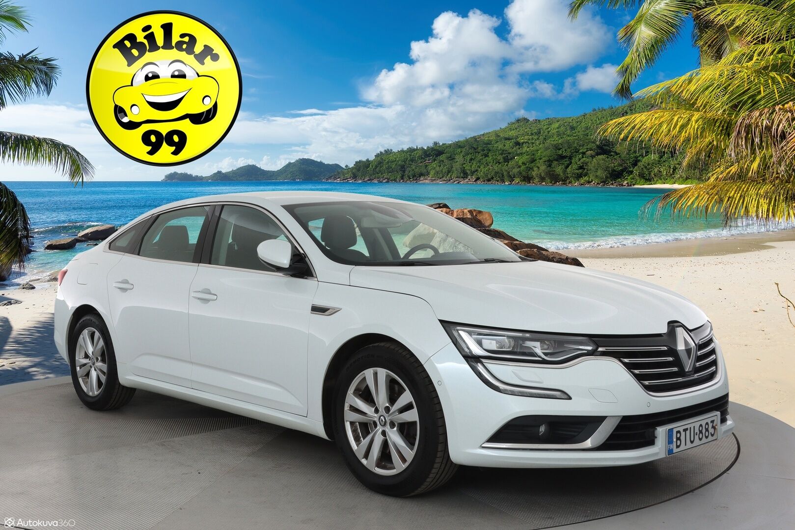 Renault Talisman 2017 Sedan TCe 200 EDC7 Intens **HUD / Adapt. vakkari / Keyless / Ilmastoidut penkit / Lohko / P.kamera** - Suomi-Auto / Blind Spot / Brake Assist / P-tutkat / Bluetooth 