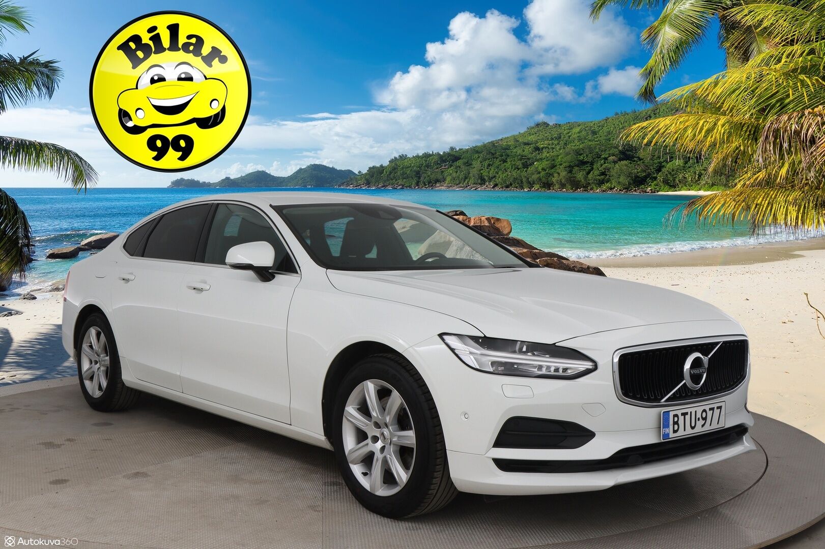 Volvo S90 2017 D4 Business aut / Adapt.Vakkari / Navi / PA-lisälämmitin / Vetokoukku / P-Tutkat / Keyless - 2-Omisteinen Suomi-Auto merkkiliikkeen huoltohistorialla!