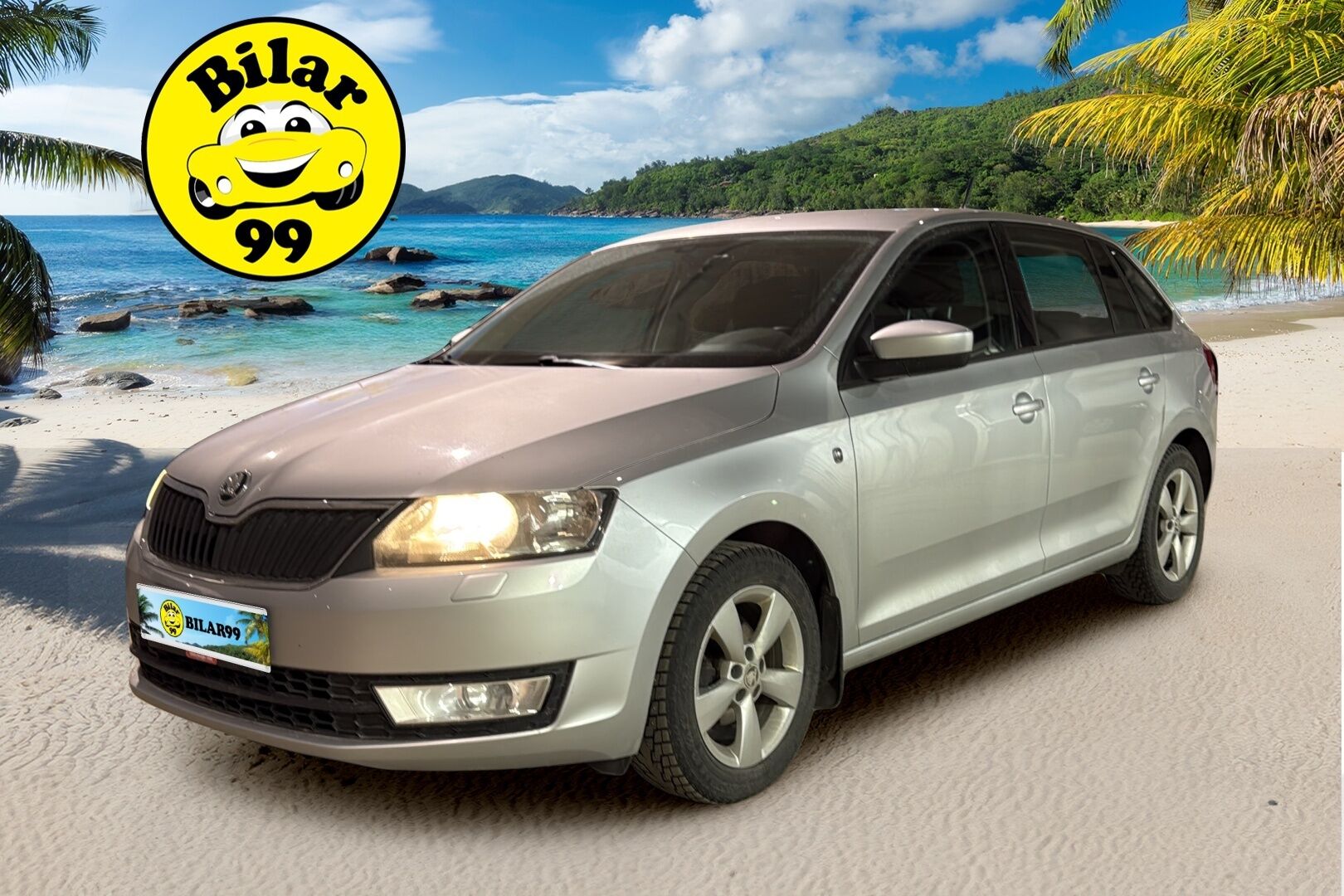 Skoda Rapid 2015 Spaceback 1,2 TSI 85 Ambition *Vakionopeudensäädin / P.Tutka / Lohko+S.lämmitin / Ilmastointi* - *Kahdet asialliset renkaat skodan omilla aluvanteilla / Hiljattain leimattu!* - HULLUT AVAJAISHULINAT KORKOTARJOUS 3,29 %