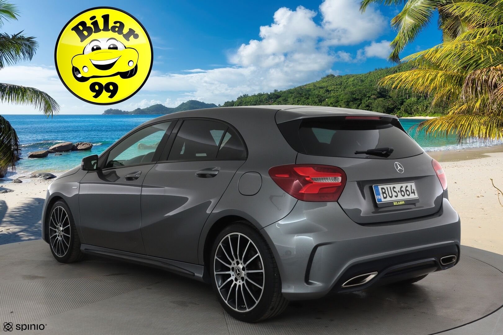 Mercedes-Benz A 2017 180 A White Art Edition AMG **Webasto / LED-High Performance / P.Kamera / Vakkari / Sporttipenkit** - Suomi-auto / Kahdet Renkaat