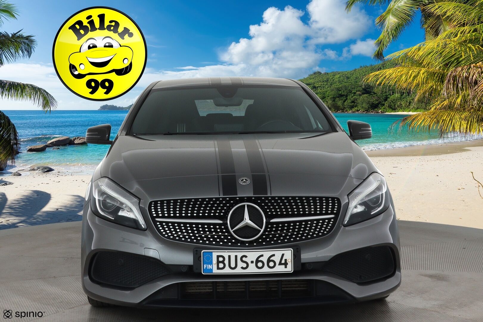 Mercedes-Benz A 2017 180 A White Art Edition AMG **Webasto / LED-High Performance / P.Kamera / Vakkari / Sporttipenkit** - Suomi-auto / Kahdet Renkaat
