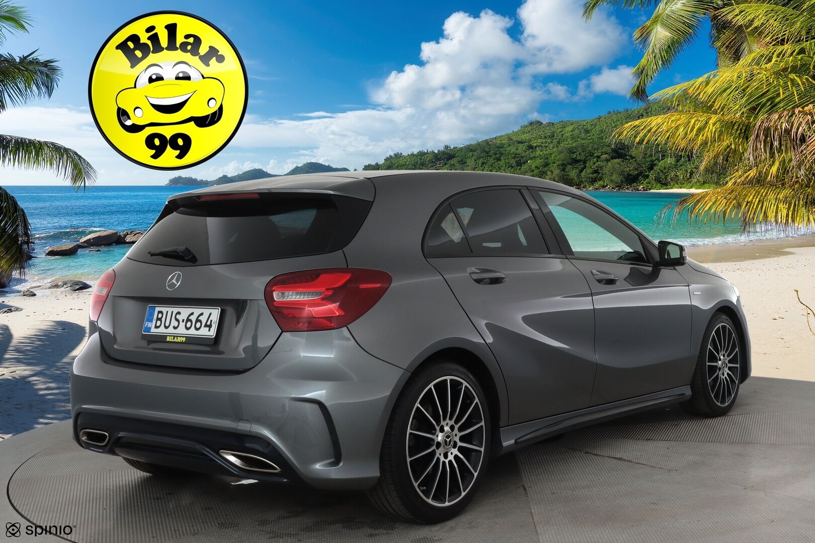 Mercedes-Benz A 2017 180 A White Art Edition AMG **Webasto / LED-High Performance / P.Kamera / Vakkari / Sporttipenkit** - Suomi-auto / Kahdet Renkaat