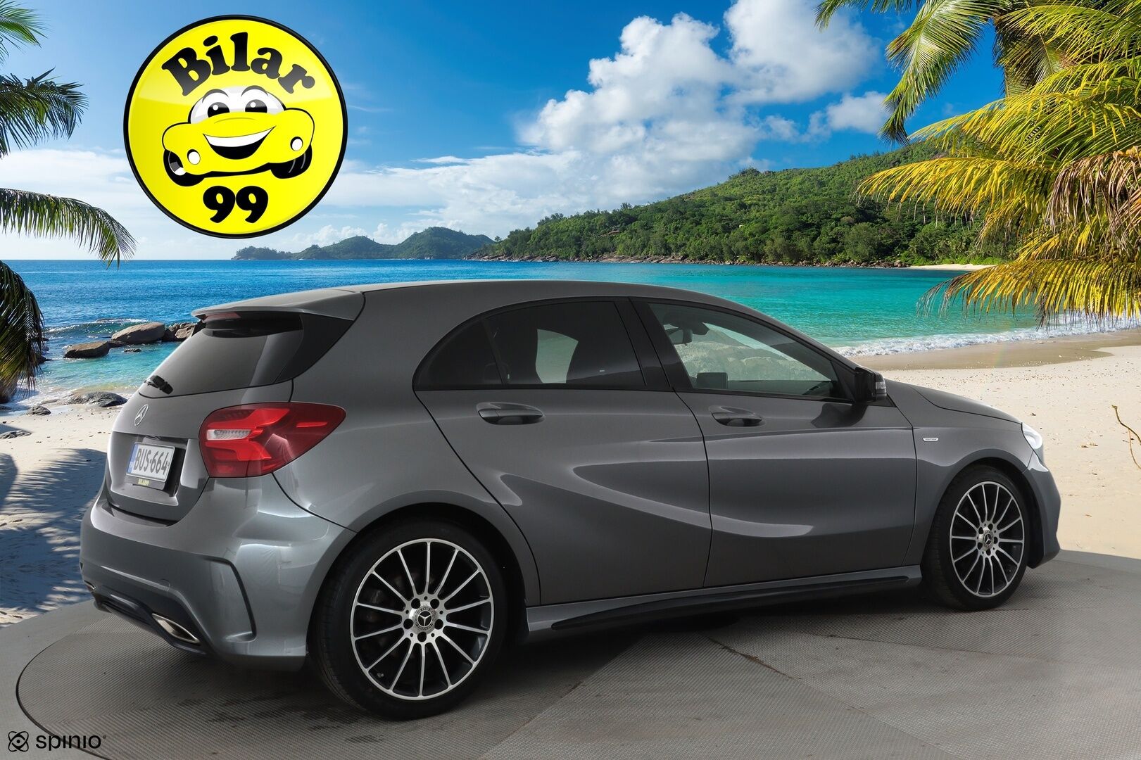 Mercedes-Benz A 2017 180 A White Art Edition AMG **Webasto / LED-High Performance / P.Kamera / Vakkari / Sporttipenkit** - Suomi-auto / Kahdet Renkaat