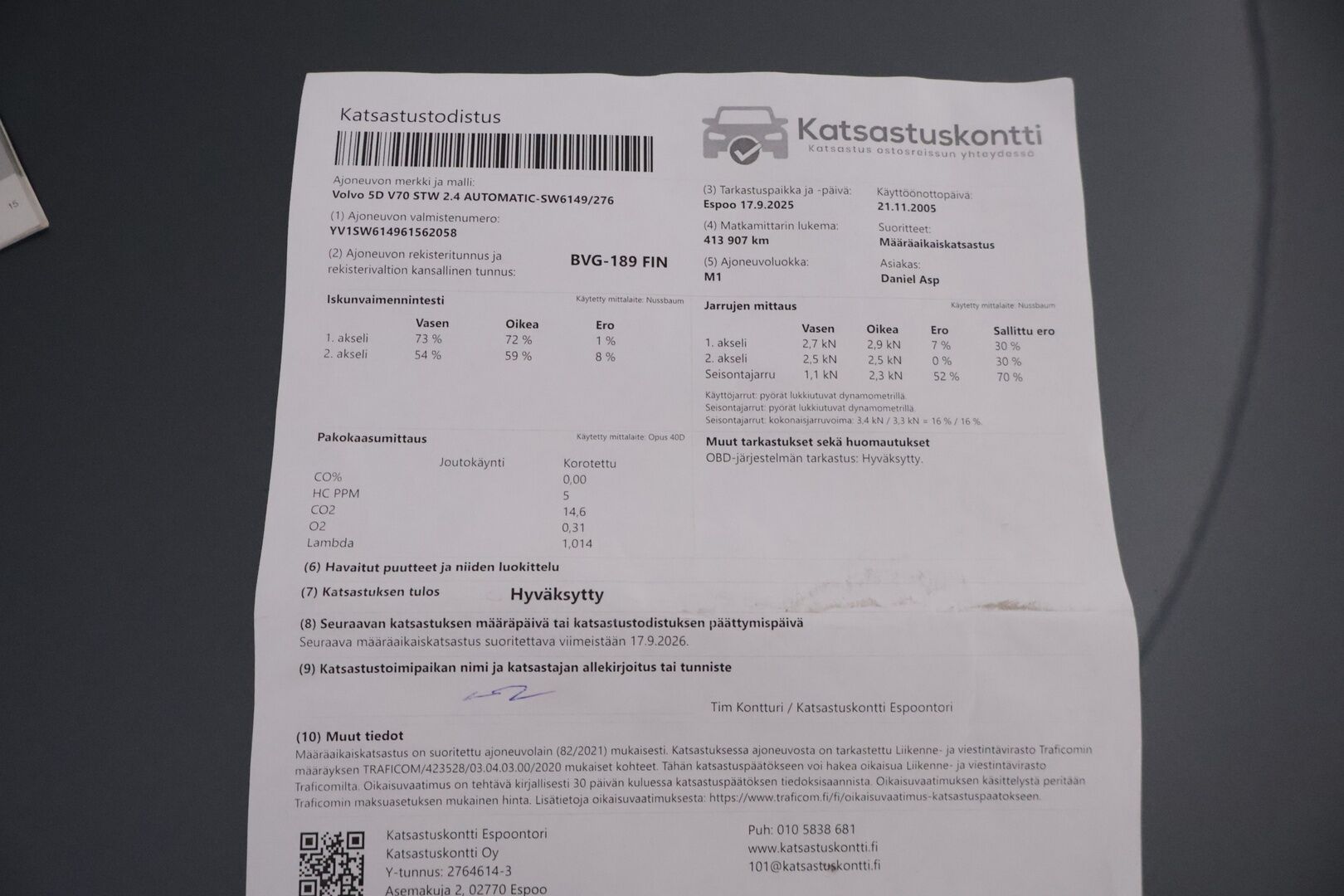 Volvo V70 2006 2.4 *YritysOutlet - Myydään vain yrityksille* - *YritysOutlet - Myydään vain yrityksille*