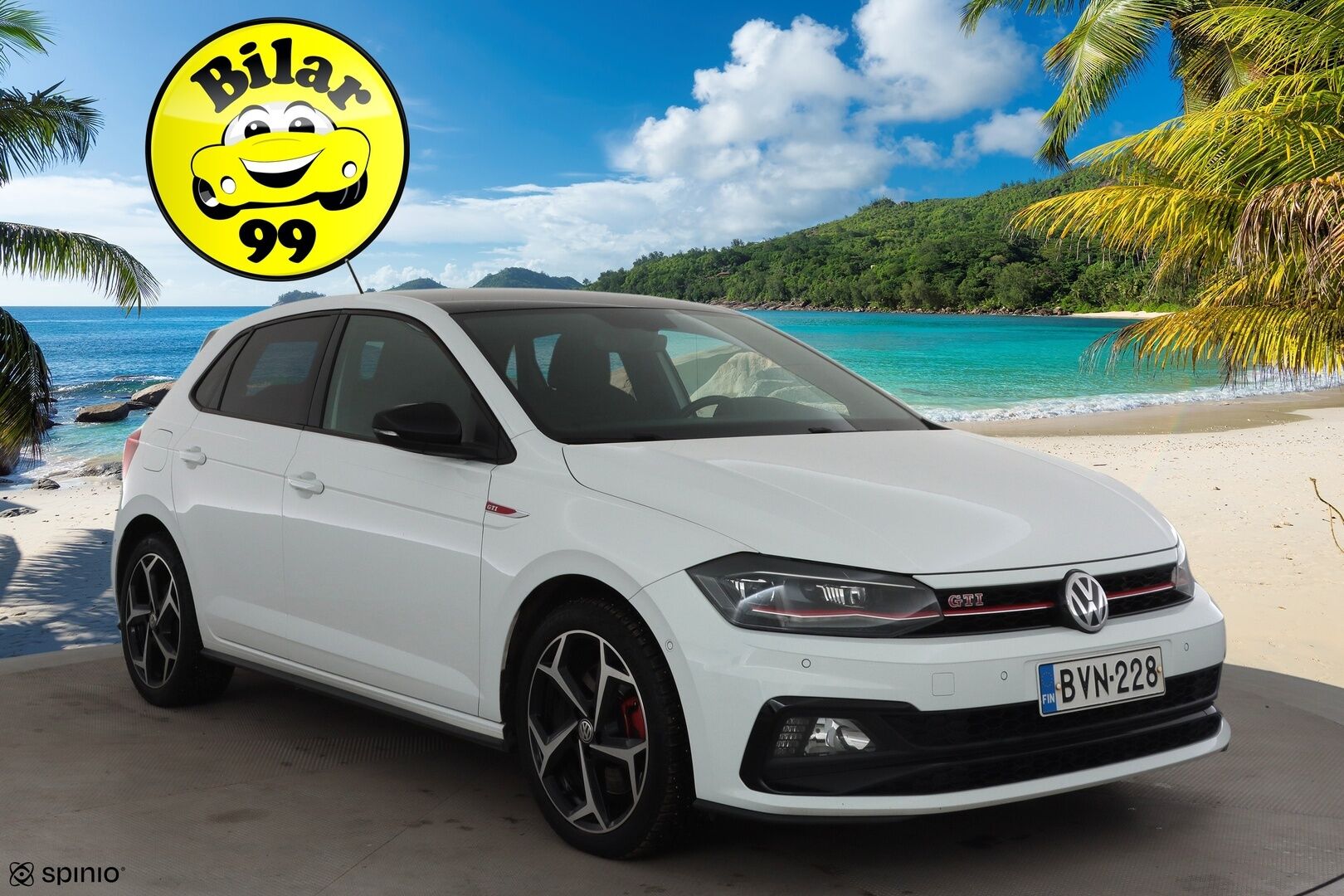 Volkswagen Polo 2019 GTI 2,0 TSI 147 kW (200 hv) DSG * ACC / P.Kamera / Beats äänentoisto / Keyless / Navi * - Suomi-auto / Kahdet renkaat