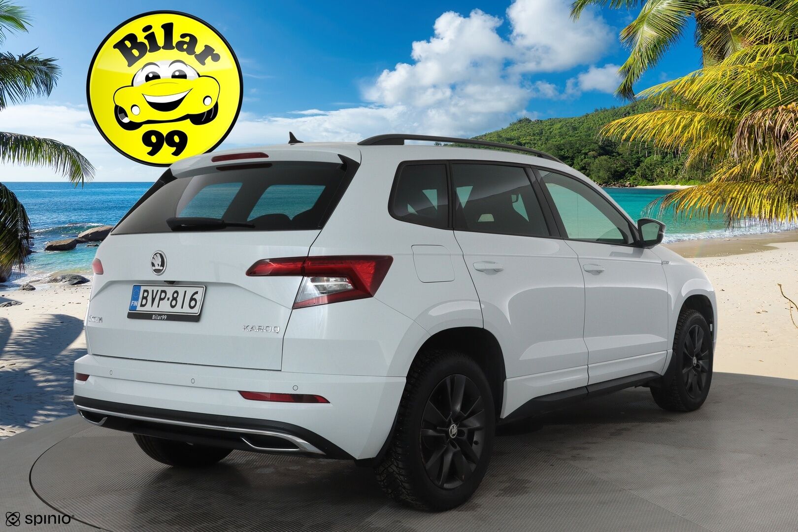 Skoda Karoq 2019 1,5 TSI SportLine DSG * Webasto / ACC / LED / P.Kamera / Navi / Kaistavahti / Apple&Android / KeylessGO * - Suomi-auto / Kahdet renkaat