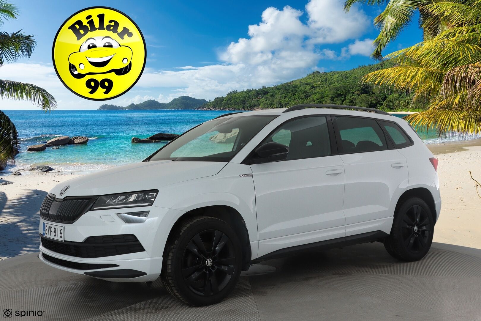 Skoda Karoq 2019 1,5 TSI SportLine DSG * Webasto / ACC / LED / P.Kamera / Navi / Kaistavahti / Apple&Android / KeylessGO * - Suomi-auto / Kahdet renkaat