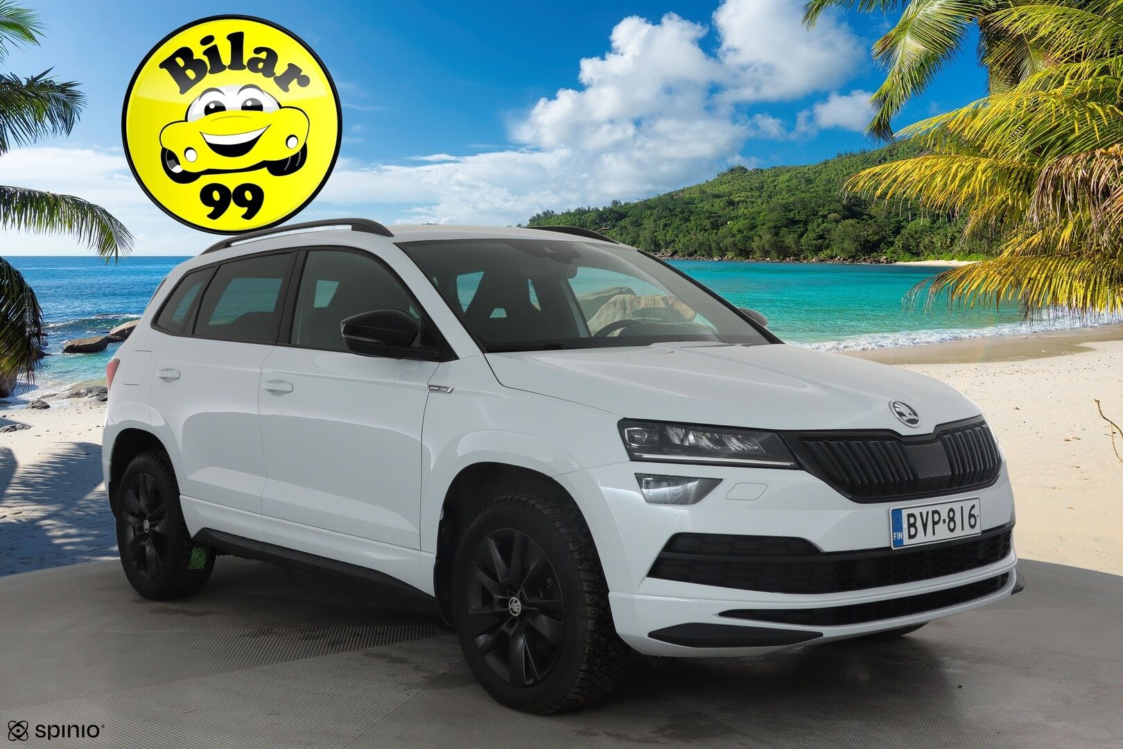 Skoda Karoq 2019 1,5 TSI SportLine DSG * Webasto / ACC / LED / P.Kamera / Navi / Kaistavahti / Apple&Android / KeylessGO * - Suomi-auto / Kahdet renkaat