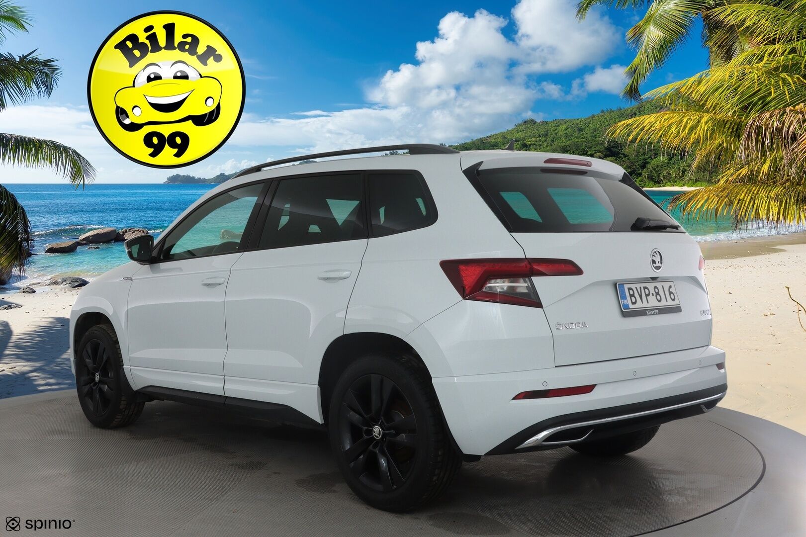 Skoda Karoq 2019 1,5 TSI SportLine DSG * Webasto / ACC / LED / P.Kamera / Navi / Kaistavahti / Apple&Android / KeylessGO * - Suomi-auto / Kahdet renkaat