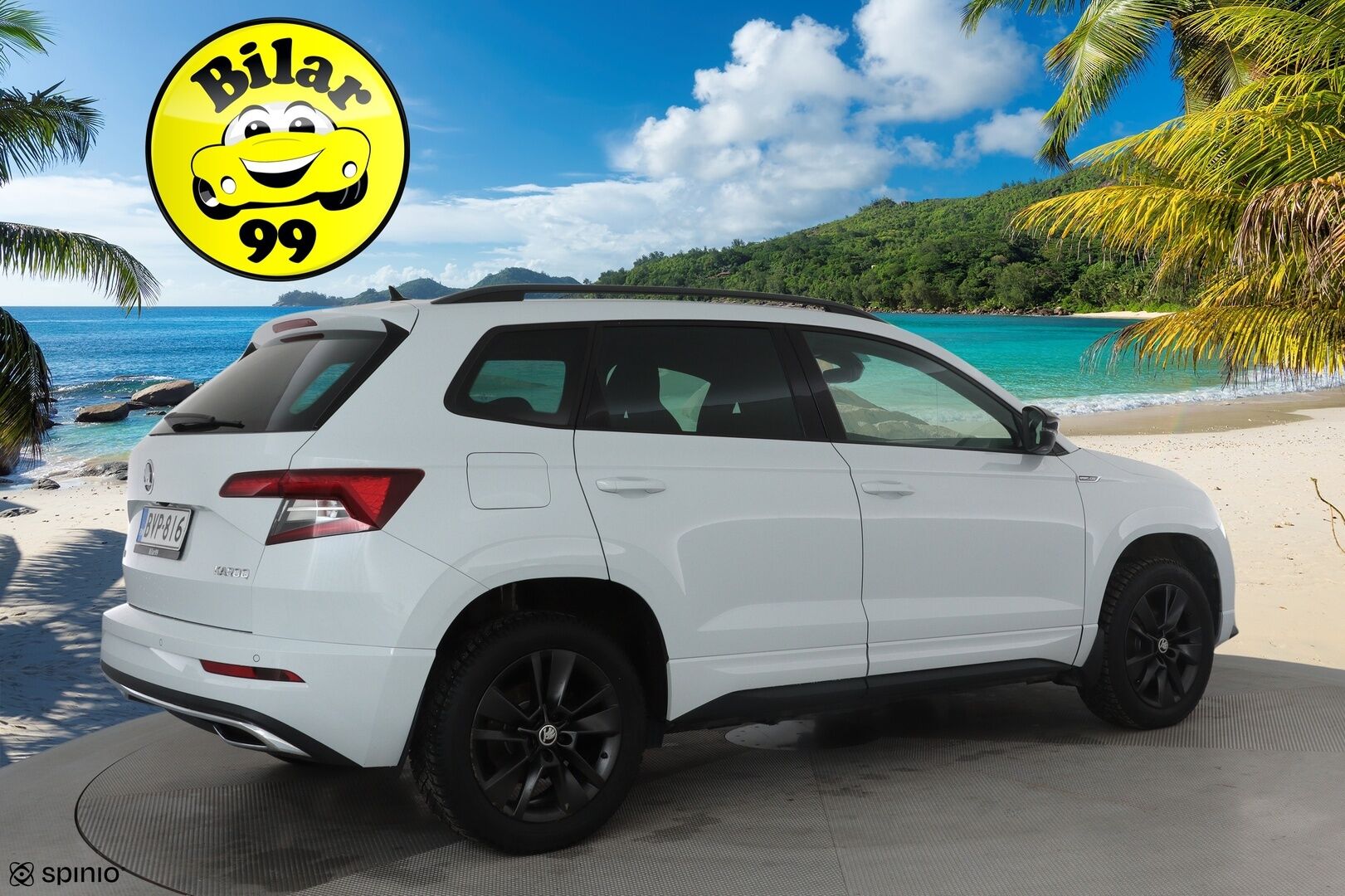 Skoda Karoq 2019 1,5 TSI SportLine DSG * Webasto / ACC / LED / P.Kamera / Navi / Kaistavahti / Apple&Android / KeylessGO * - Suomi-auto / Kahdet renkaat
