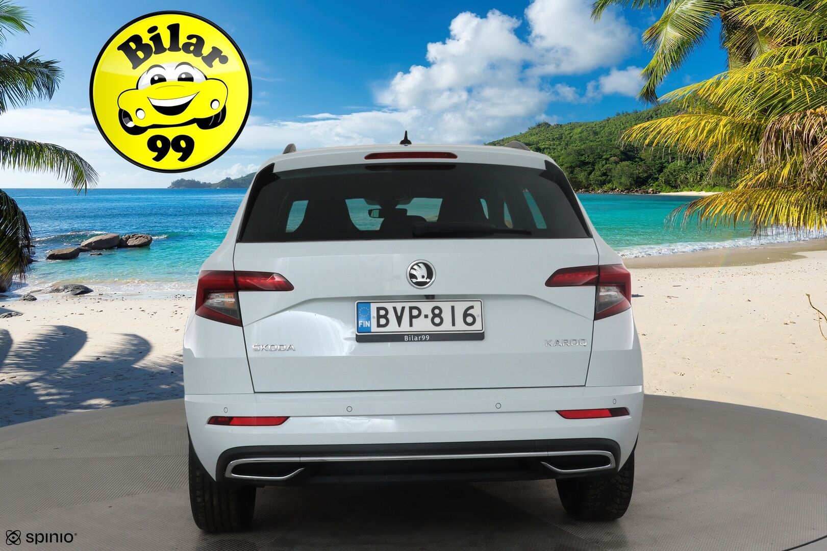Skoda Karoq 2019 1,5 TSI SportLine DSG * Webasto / ACC / LED / P.Kamera / Navi / Kaistavahti / Apple&Android / KeylessGO * - Suomi-auto / Kahdet renkaat