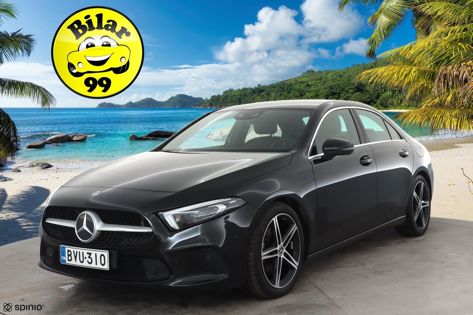 Mercedes-Benz A 2019 200 A sedan Business Style * Vakkari / P.kamera / Lohko / Puolinahat / Multibeam / Widescreen / Navi * - Suomi-auto / Kahdet renkaat aluvanteilla