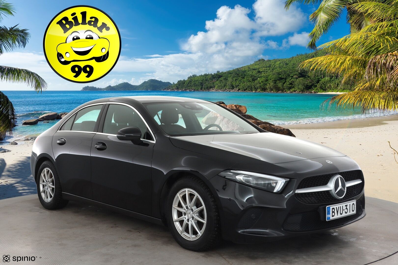 Mercedes-Benz A 2019 200 A sedan Business Style * Vakkari / P.kamera / Lohko / Puolinahat / Multibeam / Widescreen / Navi * - Suomi-auto / Kahdet renkaat aluvanteilla