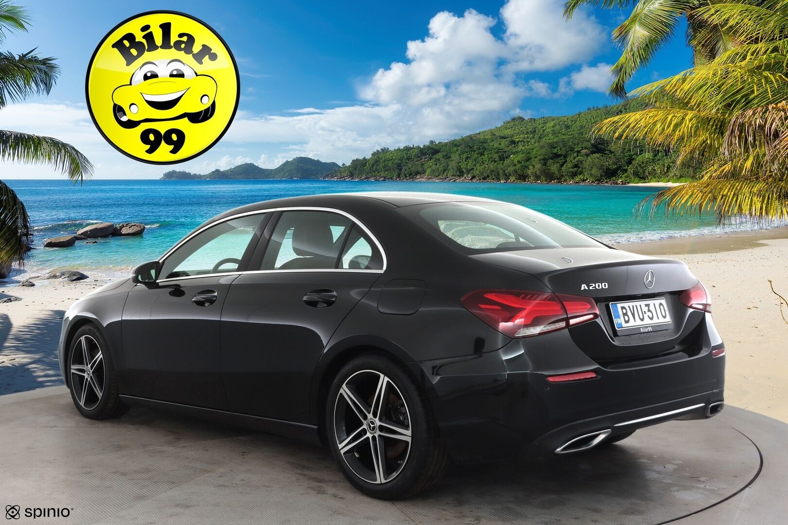 Mercedes-Benz A 2019 200 A sedan Business Style * Vakkari / P.kamera / Lohko / Puolinahat / Multibeam / Widescreen / Navi * - Suomi-auto / Kahdet renkaat aluvanteilla