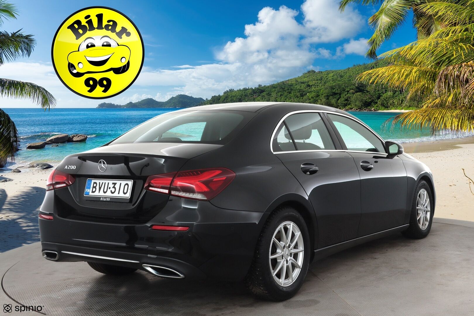 Mercedes-Benz A 2019 200 A sedan Business Style * Vakkari / P.kamera / Lohko / Puolinahat / Multibeam / Widescreen / Navi * - Suomi-auto / Kahdet renkaat aluvanteilla