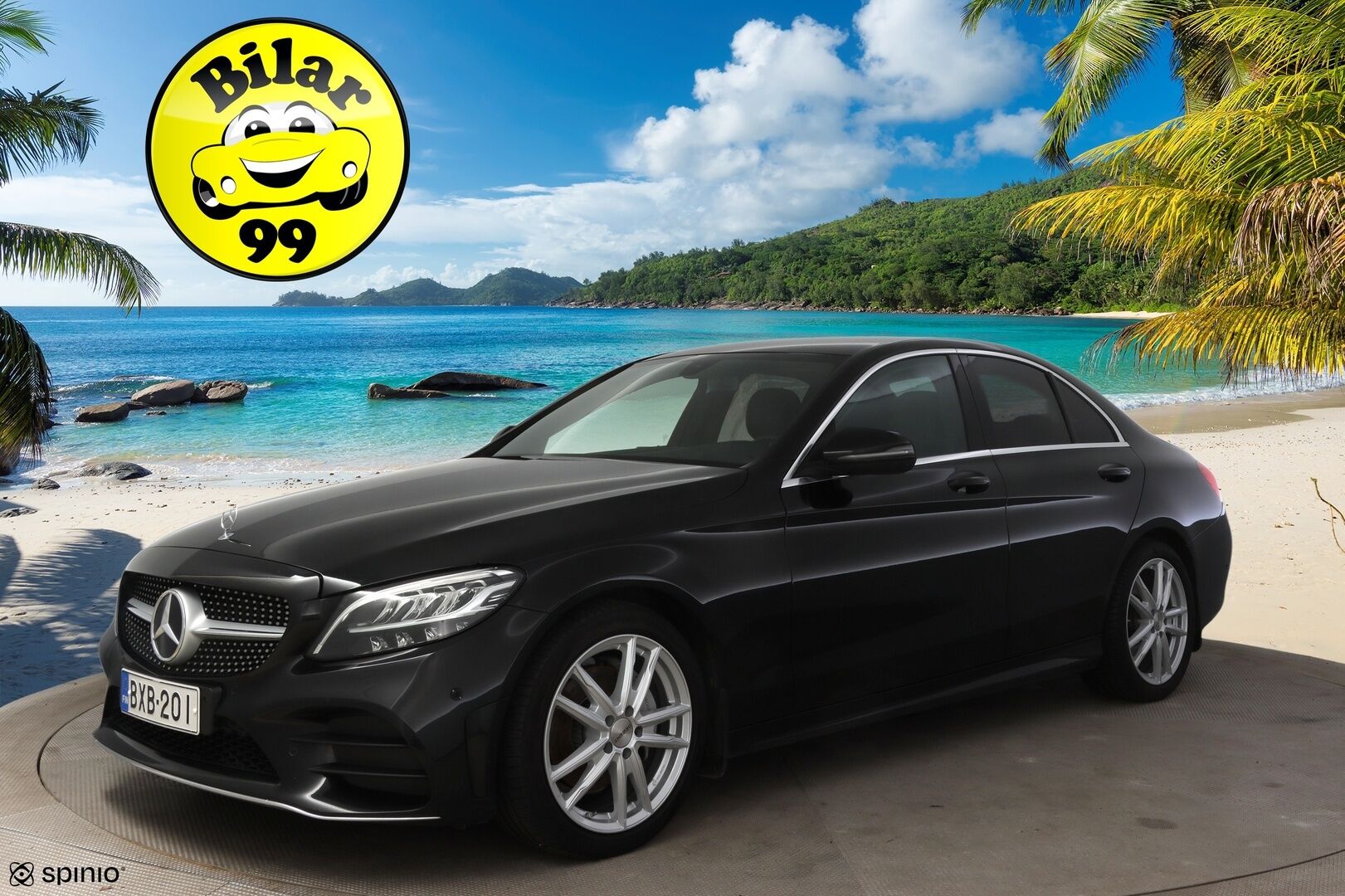 Mercedes-Benz C 2019 200 d A Business AMG * Peruutuskamera / Comand Navi / Lohkolämmitin / LED / Nahkasisusta * - * Näyttävä Facelift Suomi-auto / 2x renkaat ja vanteet *