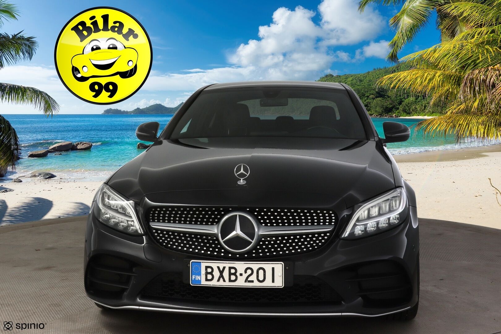 Mercedes-Benz C 2019 200 d A Business AMG * Peruutuskamera / Comand Navi / Lohkolämmitin / LED / Nahkasisusta * - * Näyttävä Facelift Suomi-auto / 2x renkaat ja vanteet *