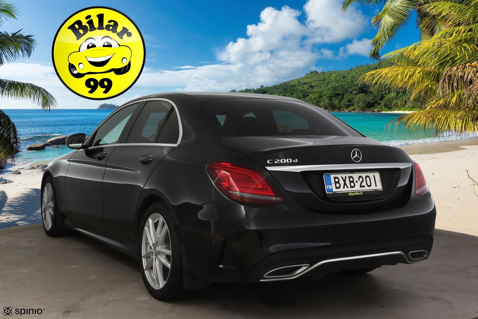 Mercedes-Benz C 2019 200 d A Business AMG * Peruutuskamera / Comand Navi / Lohkolämmitin / LED / Nahkasisusta * - * Näyttävä Facelift Suomi-auto / 2x renkaat ja vanteet * - HULLUT JOULUT KORKOTARJOUS 2,49% 