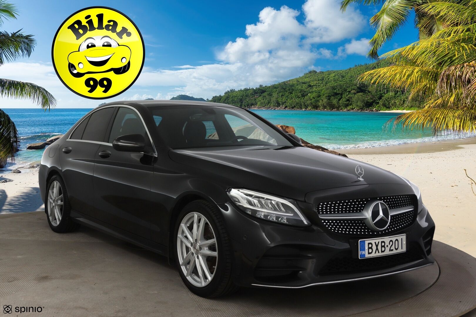 Mercedes-Benz C 2019 200 d A Business AMG * Peruutuskamera / Comand Navi / Lohkolämmitin / LED / Nahkasisusta * - * Näyttävä Facelift Suomi-auto / 2x renkaat ja vanteet *
