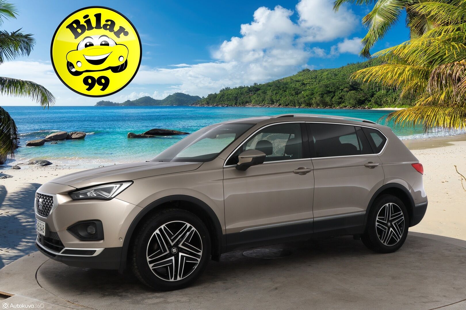 Seat Tarraco 2019 2,0 TDI 150 4DRIVE Xcellence DSG 7-Paikkainen - 7P -Suomiauto / Webasto / Adapt.Vakkari / Digimittari / Peruutuskamera / Puolinahkasisusta / Vetokoukku / LED / Juuri tullut!