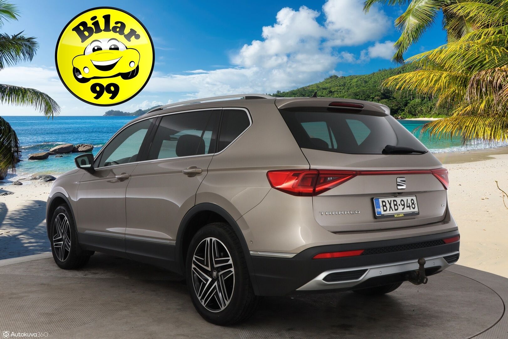 Seat Tarraco 2019 2,0 TDI 150 4DRIVE Xcellence DSG 7-Paikkainen - 7P -Suomiauto / Webasto / Adapt.Vakkari / Digimittari / Peruutuskamera / Puolinahkasisusta / Vetokoukku / LED / Juuri tullut!