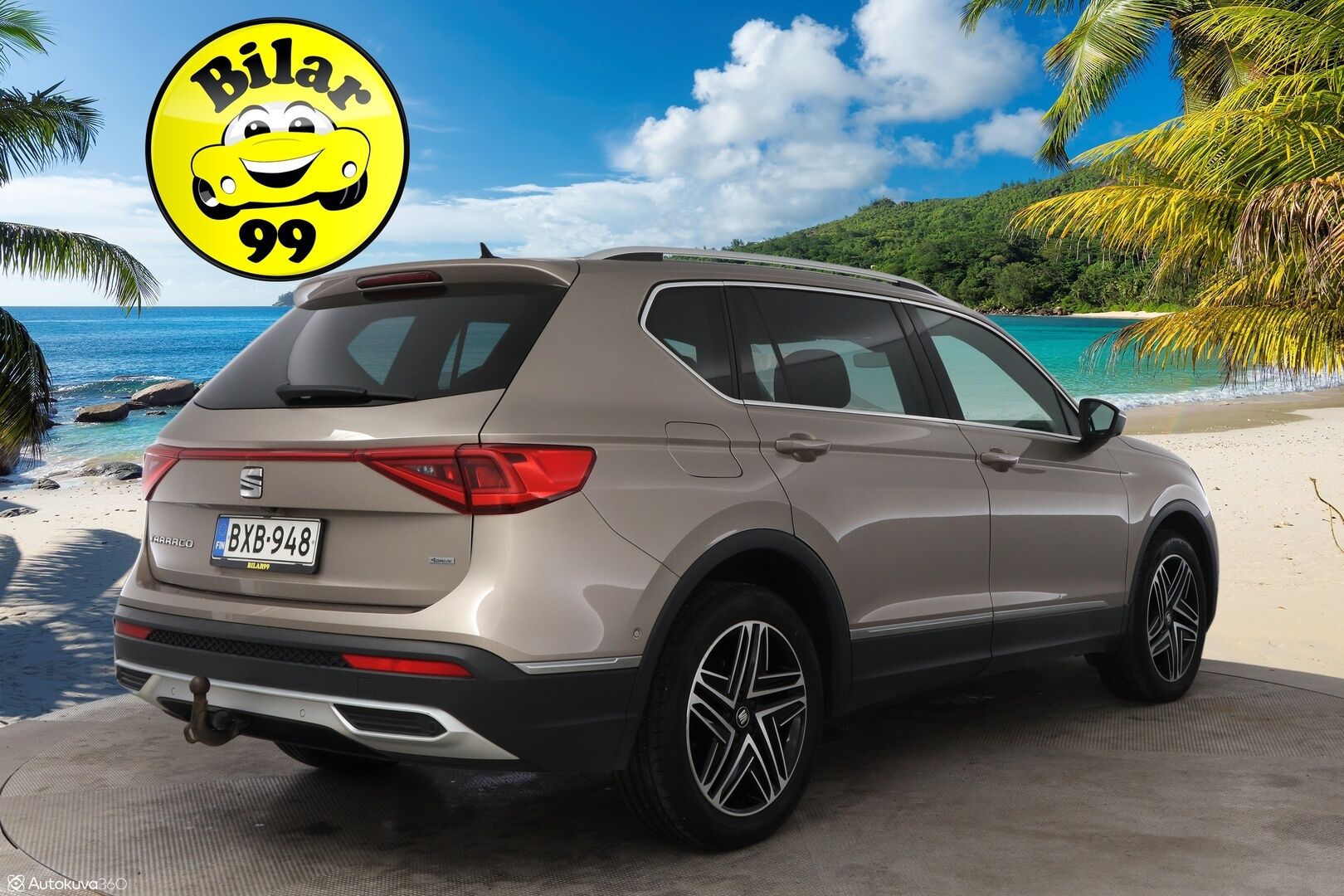 Seat Tarraco 2019 2,0 TDI 150 4DRIVE Xcellence DSG 7-Paikkainen - 7P -Suomiauto / Webasto / Adapt.Vakkari / Digimittari / Peruutuskamera / Puolinahkasisusta / Vetokoukku / LED / Juuri tullut!