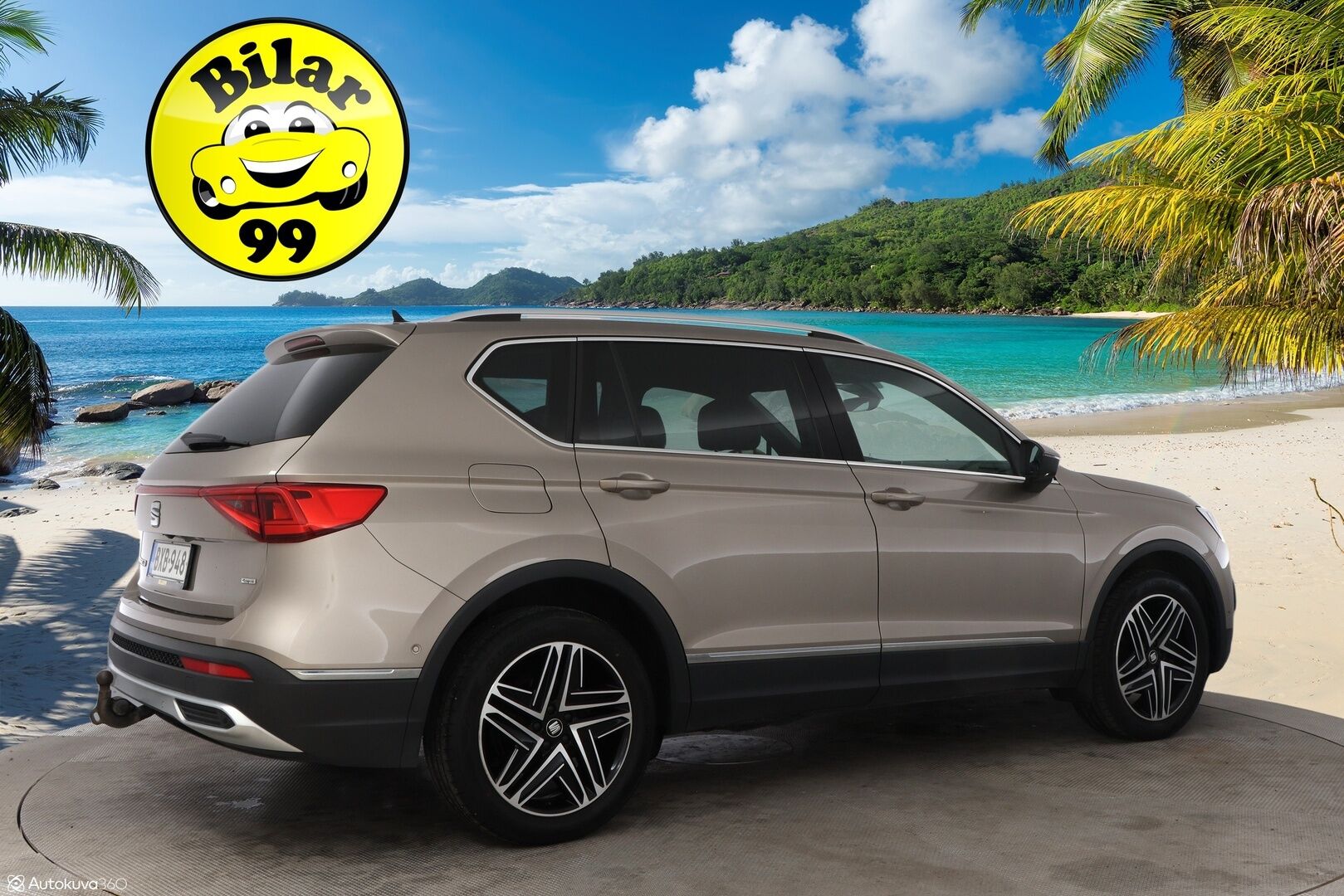 Seat Tarraco 2019 2,0 TDI 150 4DRIVE Xcellence DSG 7-Paikkainen - 7P -Suomiauto / Webasto / Adapt.Vakkari / Digimittari / Peruutuskamera / Puolinahkasisusta / Vetokoukku / LED / Juuri tullut!