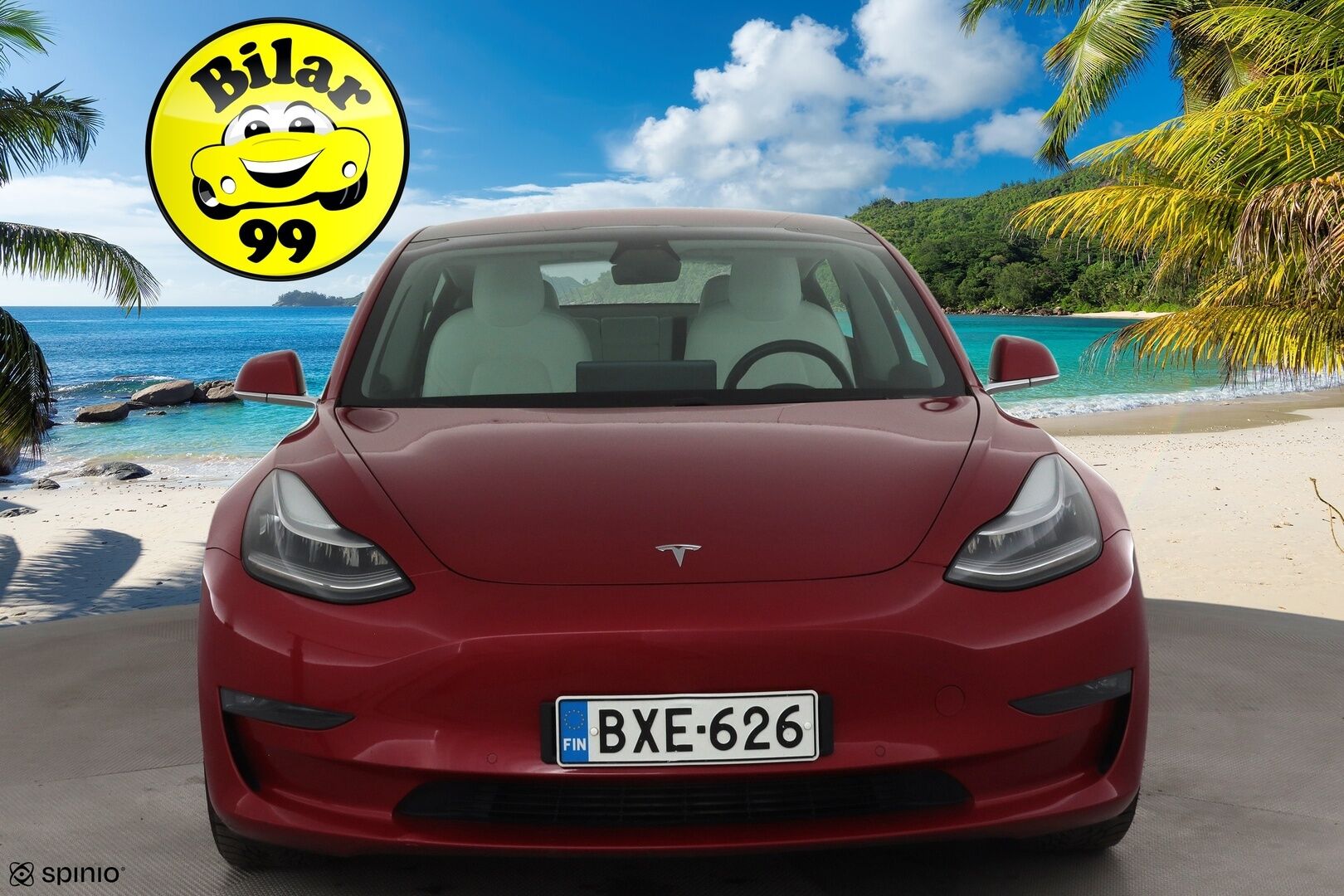 Tesla Model 3 2019 Long-Range Dual Motor AWD * Premium Audio / Lasikatto / P.kamera / Valkoiset nahat / LED / Navi * - HULLU BLACKWEEK KORKOTARJOUS 2,49%