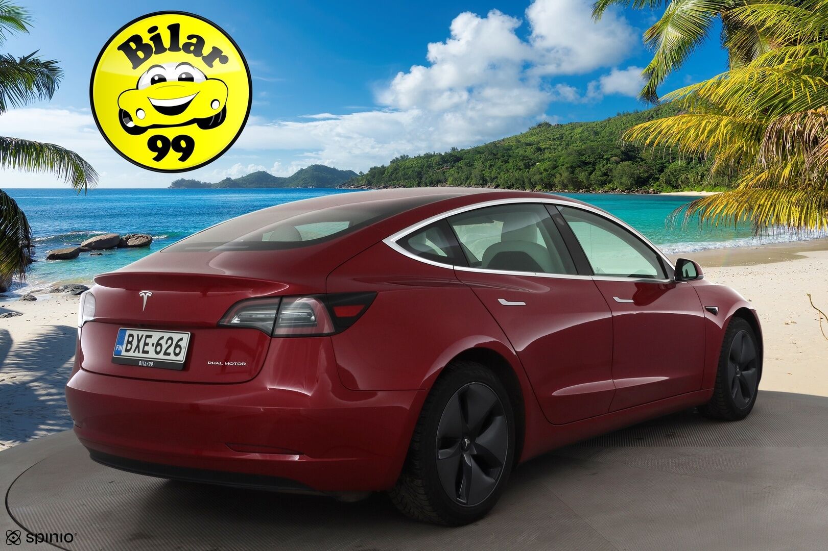 Tesla Model 3 2019 Long-Range Dual Motor AWD * Premium Audio / Lasikatto / P.kamera / Valkoiset nahat / LED / Navi * - HULLU BLACKWEEK KORKOTARJOUS 2,49%