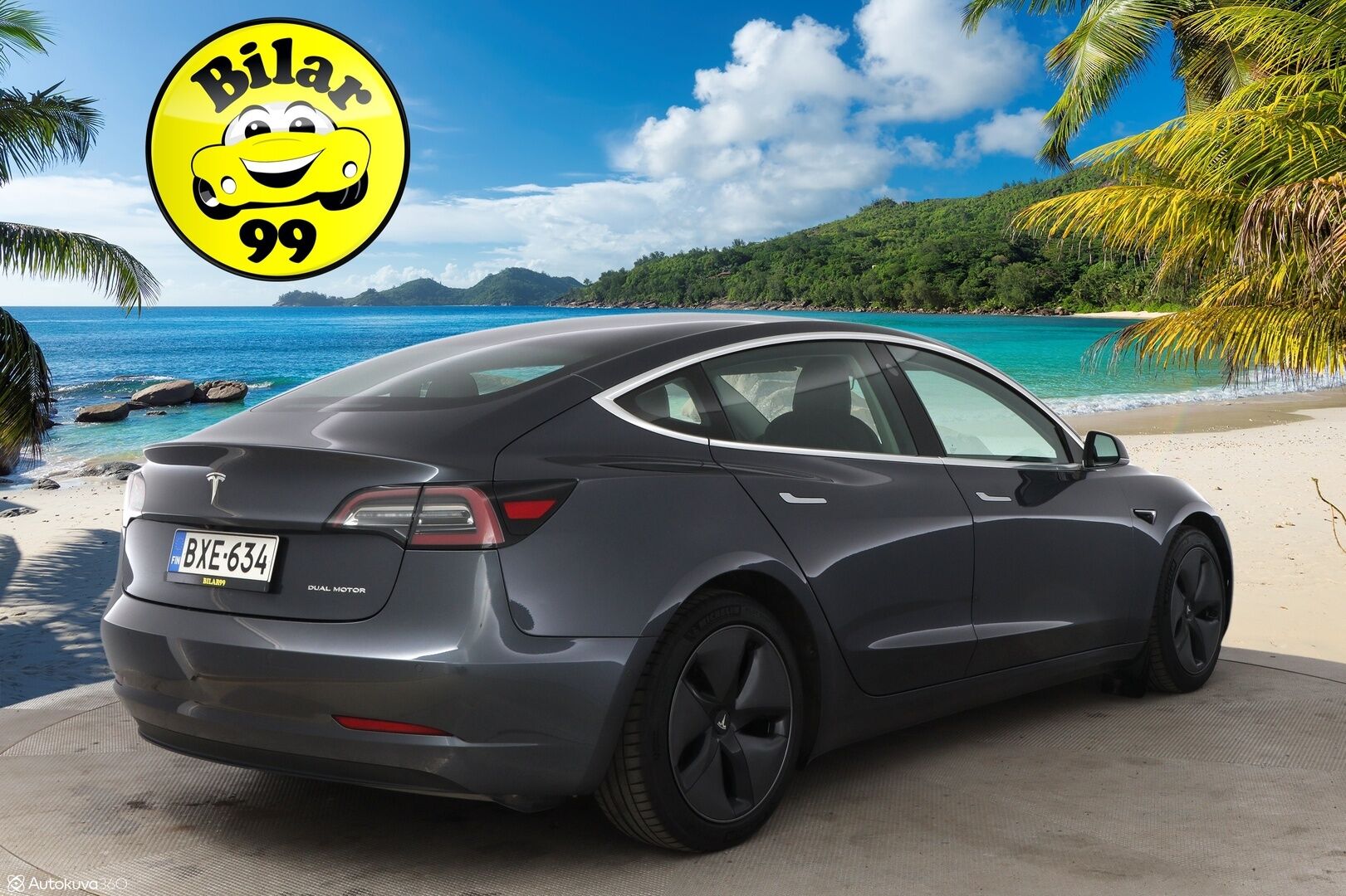 Tesla Model 3 2019 Long-Range Dual Motor AWD - Suomiauto / Premium Audio / Lasikatto / Peruutuskamera / Nahkasisusta / 2x Renkaat Aluvantein!