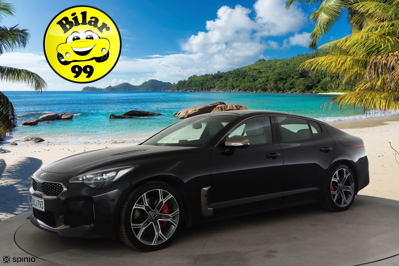 Kia Stinger 2019 3,3 T-GDI AWD GT A/T * ACC / 360° / H&K / HUD / Muistipenkki / LED / Navi / Ilmastoidut nahat / Lasikattoluukku  / KeylessGo * - Suomi-auto / Kahdet renkaat aluvanteilla / Merkkihuollettu
