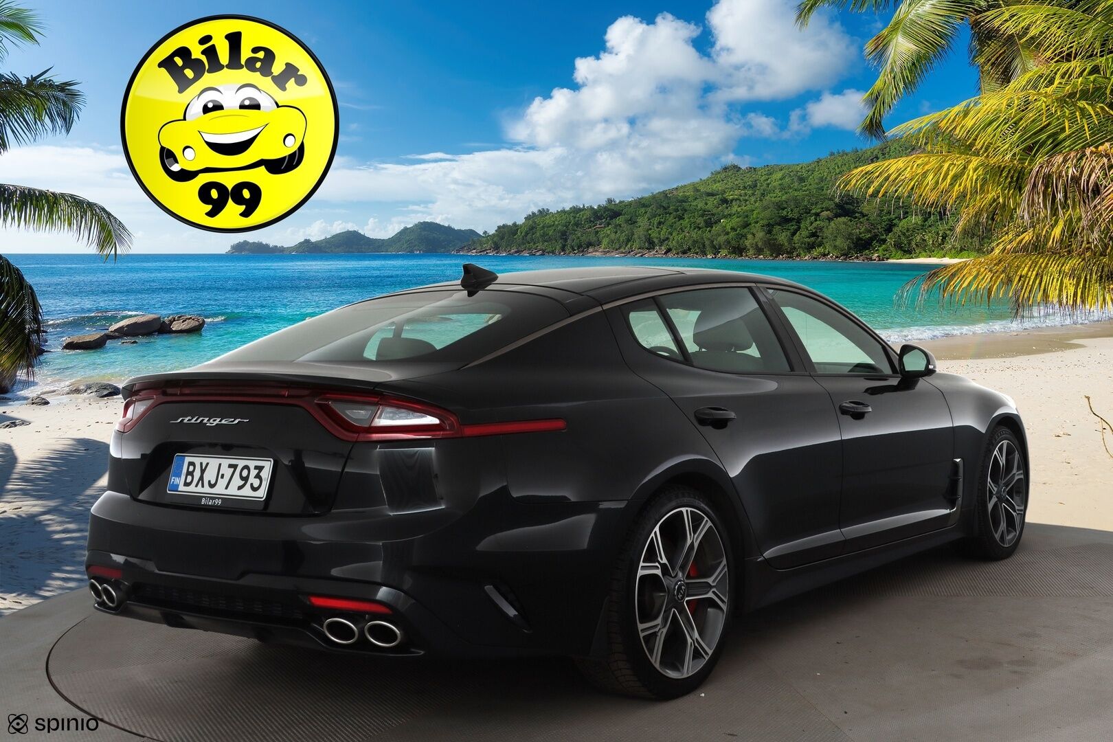 Kia Stinger 2019 3,3 T-GDI AWD GT A/T * ACC / 360° / H&K / HUD / Muistipenkki / LED / Navi / Ilmastoidut nahat / Lasikattoluukku  / KeylessGo * - Suomi-auto / Kahdet renkaat aluvanteilla / Merkkihuollettu