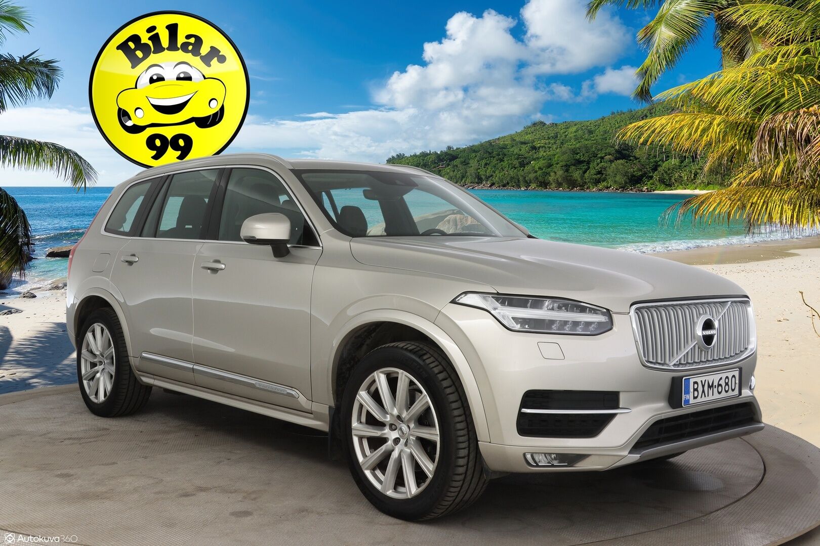 Volvo XC90 2019 D5 AWD Inscription aut * 7-P / Kamera / PilotAssist / Webasto / Muistipenkit / Vetokoukku / Nahkasisusta / Navi * - 2,99 % KORKOTARJOUS TÄHÄN AUTOON - * Jakohihna juuri vaihdettu / Suomi-auto / 2x Vanteet & Renkaat *