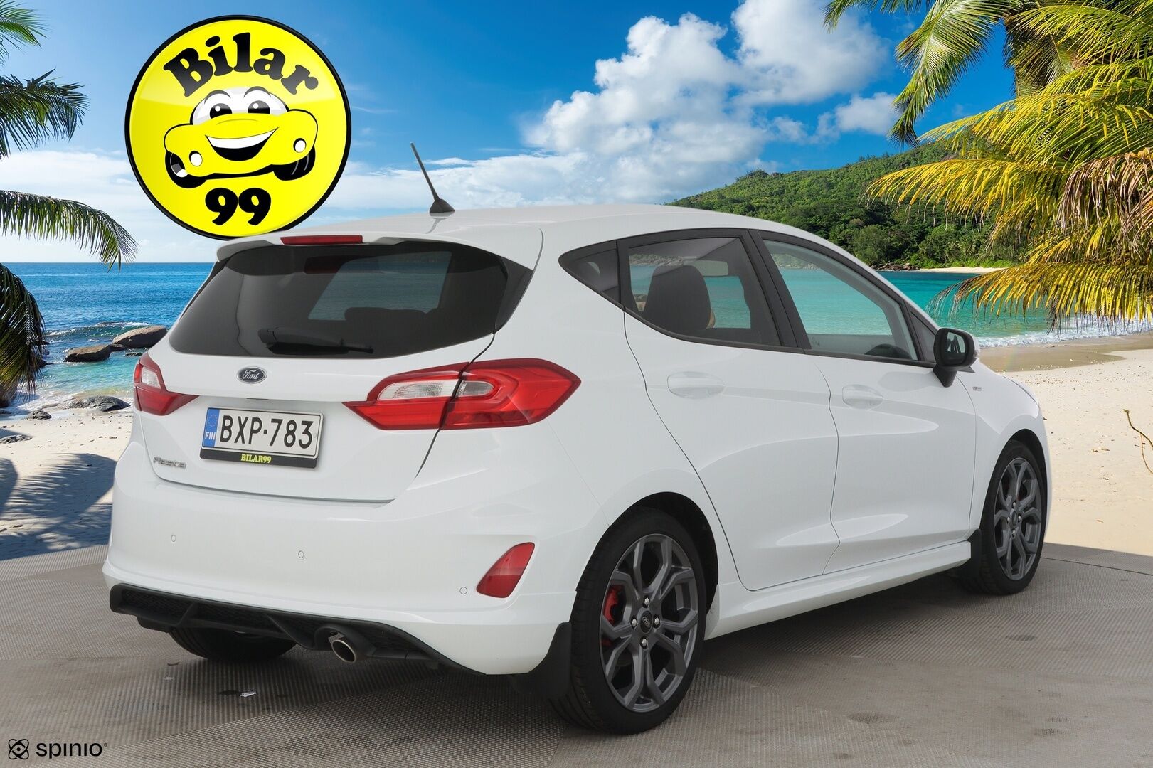 Ford Fiesta 2019 1,0 EcoBoost 100hv A6 ST-Line 5-ovinen**Tutka / Vakkari / Lohko / Lämmitettävä ratti** - Kahdet renkaat vanteineen / Jakopää tehty 02/25 