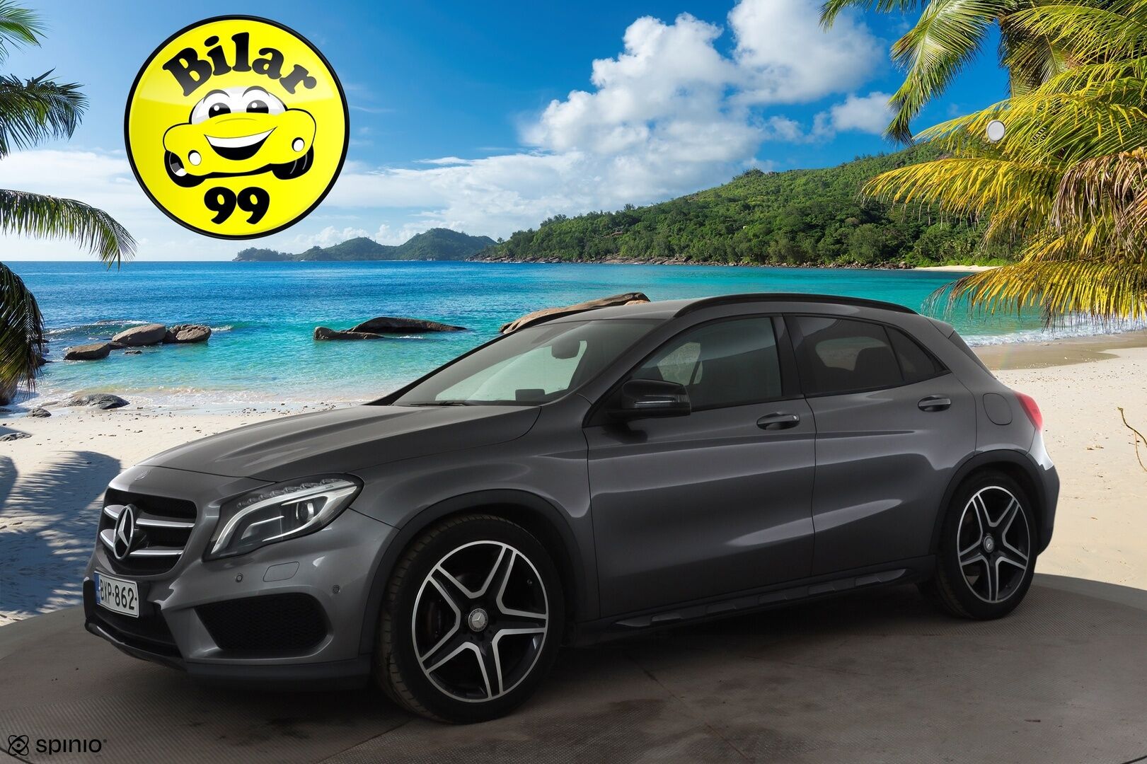 Mercedes-Benz GLA 2017 200 d 4Matic A AMG Line * Vakkari / Webasto / Bi-Xenon / P.tutkat / Sporttipenkit / Navi * - Kahdet renkaat aluvanteilla