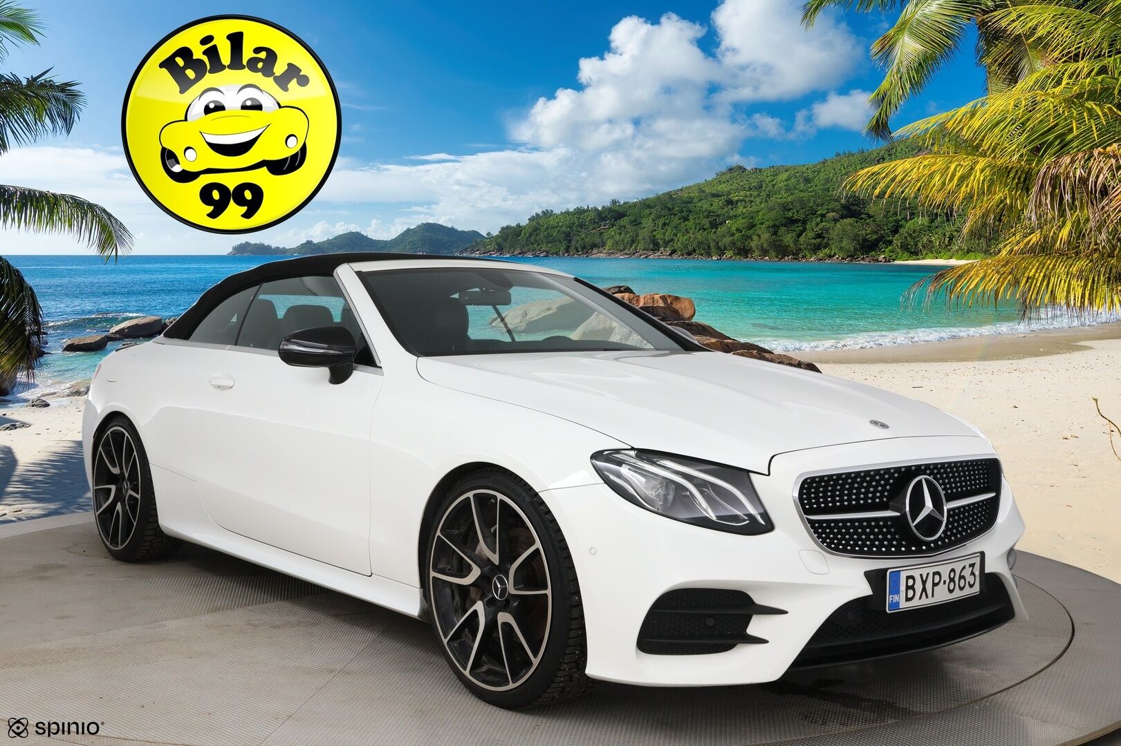 Mercedes-Benz E 2018 200 A Cabriolet Business AMG / Lämpökatto / Niskanlämmittimet / Nahat / Vakkari / BLIS / Ambientet / - Upea kokonaisuus! / 2x vanteet&renkaat / Hyvä huoltohistoria / Navi / Harvinaisuus!
