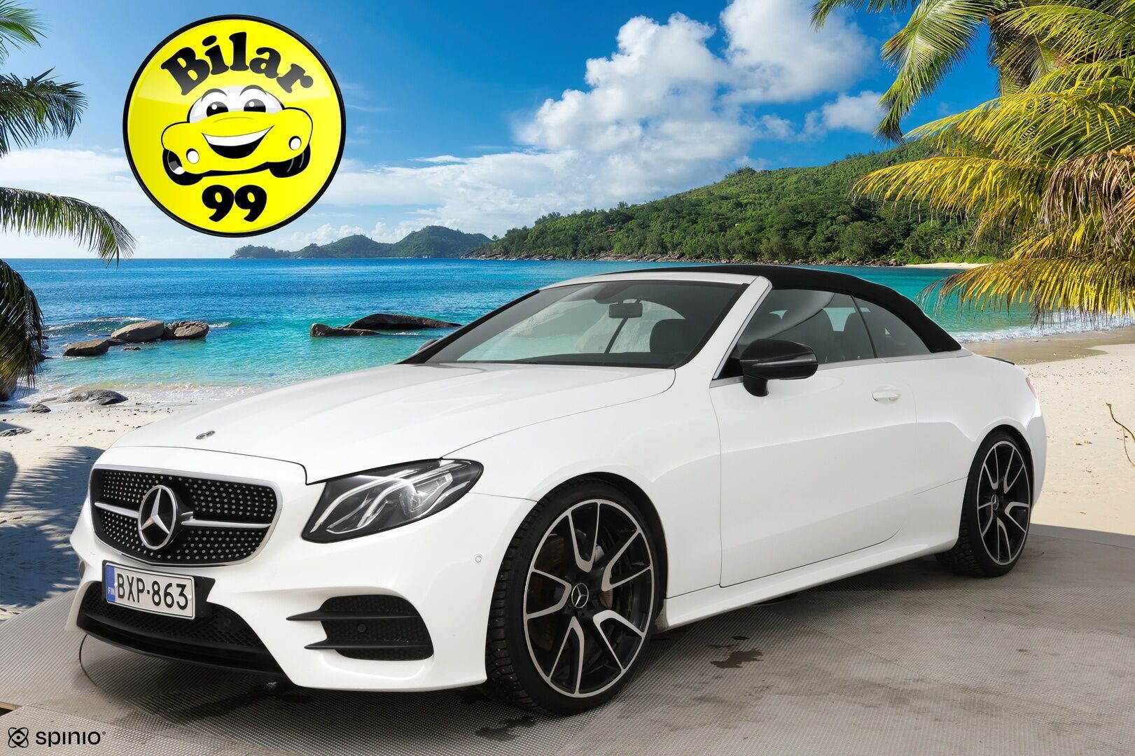 Mercedes-Benz E 2018 200 A Cabriolet Business AMG / Lämpökatto / Niskanlämmittimet / Nahat / Vakkari / BLIS / Ambientet / - Upea kokonaisuus! / 2x vanteet&renkaat / Hyvä huoltohistoria / Navi / Harvinaisuus!