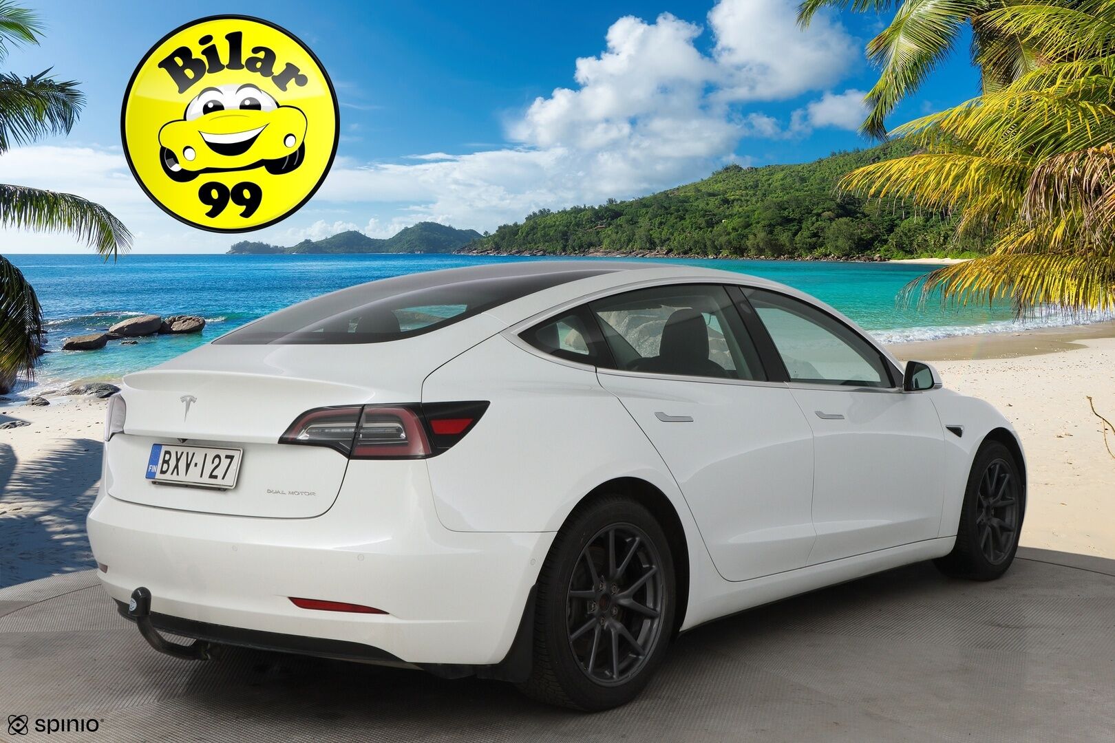 Tesla Model 3 2019 Long Range Dual Motor AWD * Vetokoukku / Lasikatto / Nahkasisusta / Sähköpenkit / ACC / BLIS / Peruutuskamera - 2x Renkaat alkuperäisvantein / Akku kuntotarkastettu / Juuri tullut Tampereelle! - HULLU BLACKWEEK KORKOTARJOUS 2,49%