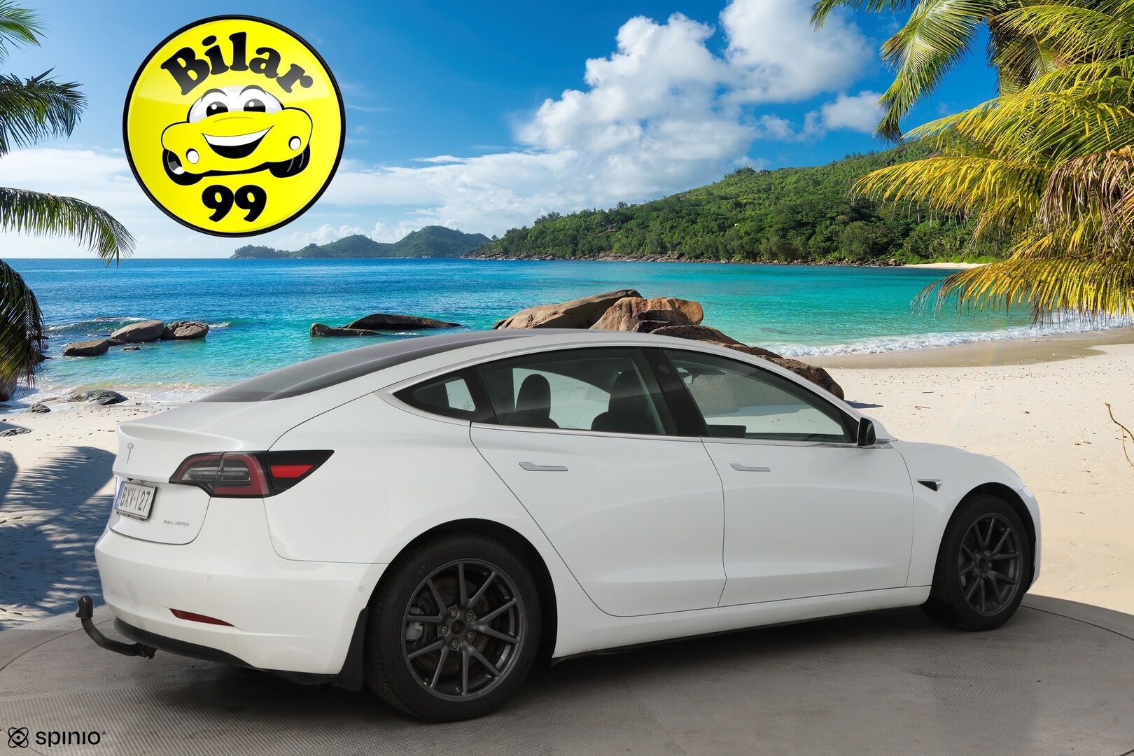 Tesla Model 3 2019 Long Range Dual Motor AWD * Vetokoukku / Lasikatto / Nahkasisusta / Sähköpenkit / ACC / BLIS / Peruutuskamera - 2x Renkaat alkuperäisvantein / Akku kuntotarkastettu / Juuri tullut Tampereelle! - HULLU BLACKWEEK KORKOTARJOUS 2,49%