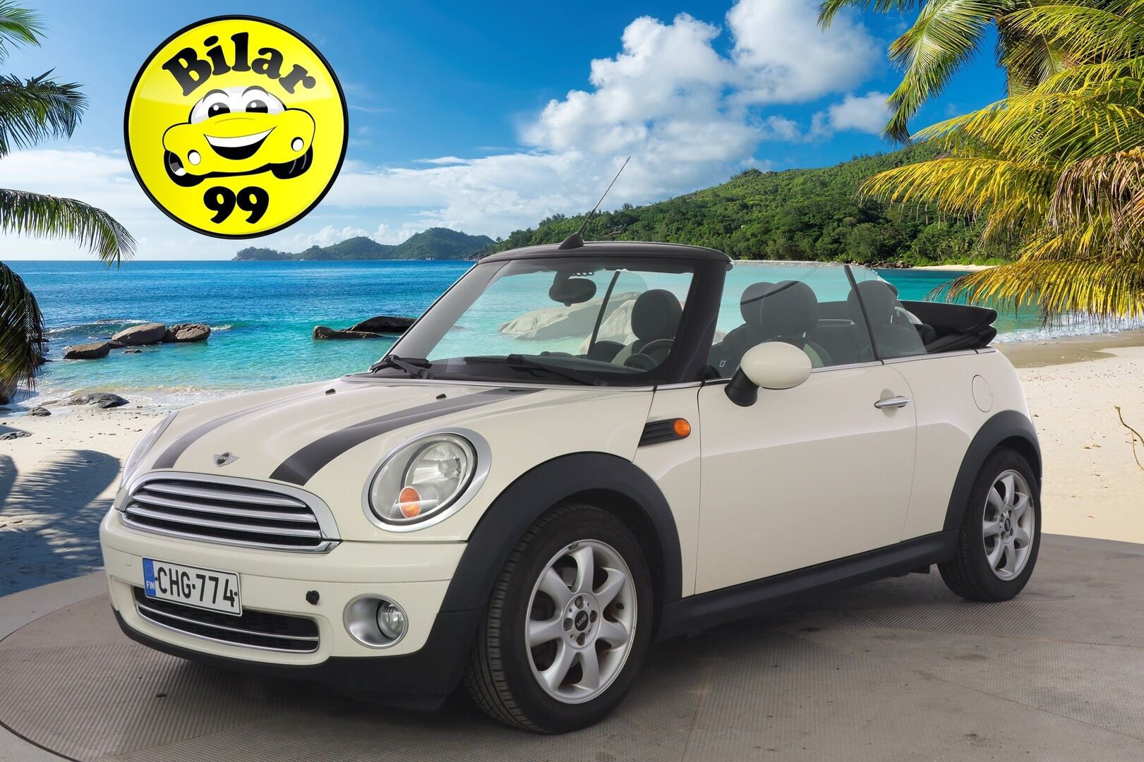 MINI Cooper 2009 R57 Cabriolet *YritysOutlet - Myydään vain yrityksille* - Suomi-auto / Lohkolämmitin / Vakkari / Sähköisesti avattava katto / 2x Minin omat alumiinivanteet huippurenkailla / Ilmastointi / Huoltokirja!