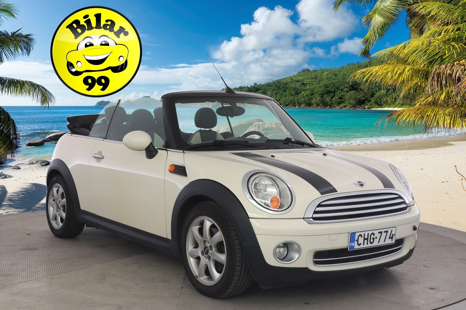 MINI Cooper 2009 R57 Cabriolet *YritysOutlet - Myydään vain yrityksille* - Suomi-auto / Lohkolämmitin / Vakkari / Sähköisesti avattava katto / 2x Minin omat alumiinivanteet huippurenkailla / Ilmastointi / Huoltokirja!