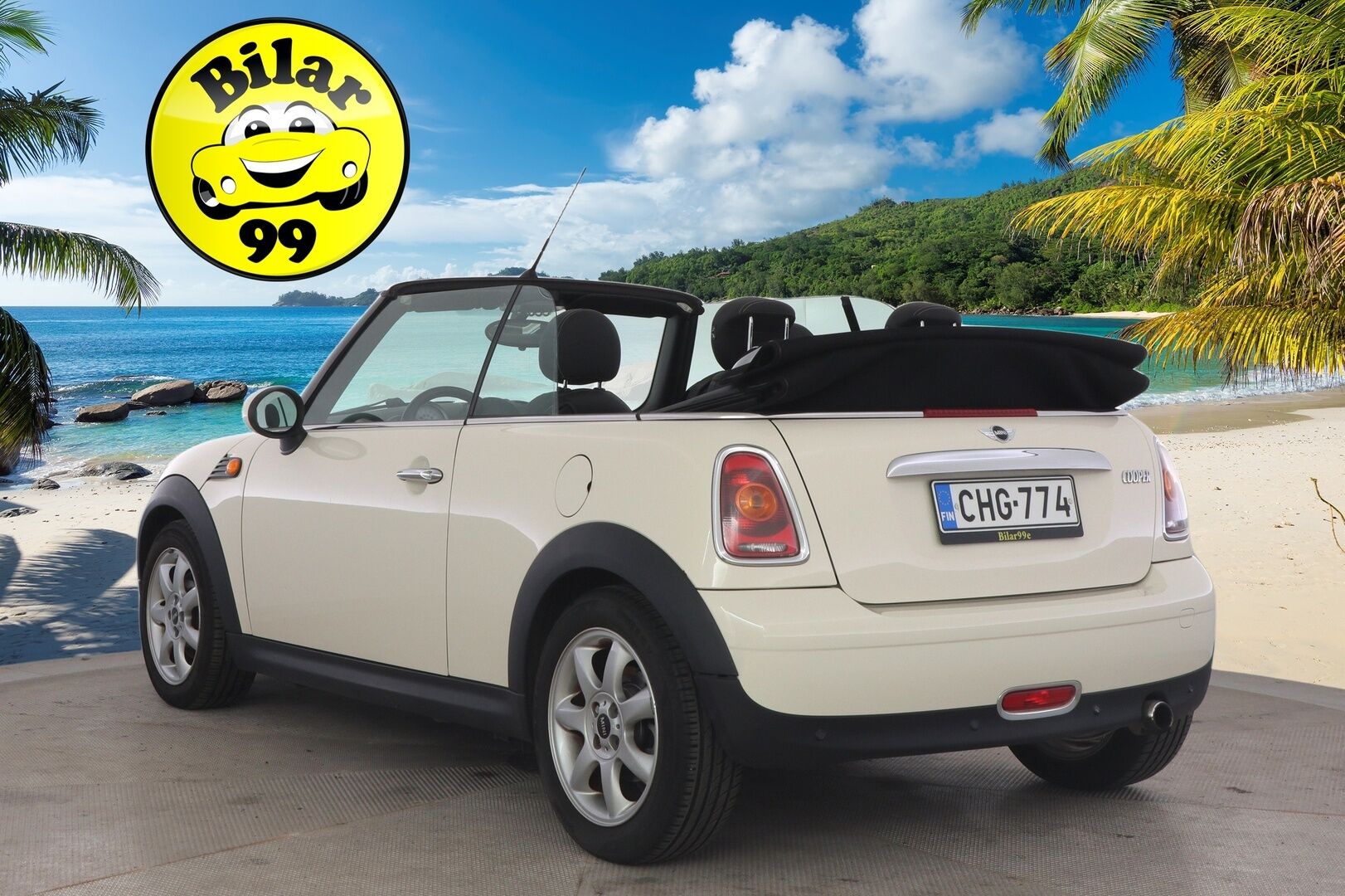MINI Cooper 2009 R57 Cabriolet *YritysOutlet - Myydään vain yrityksille* - Suomi-auto / Lohkolämmitin / Vakkari / Sähköisesti avattava katto / 2x Minin omat alumiinivanteet huippurenkailla / Ilmastointi / Huoltokirja!