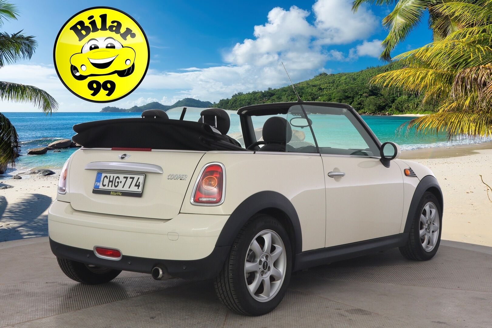 MINI Cooper 2009 R57 Cabriolet *YritysOutlet - Myydään vain yrityksille* - Suomi-auto / Lohkolämmitin / Vakkari / Sähköisesti avattava katto / 2x Minin omat alumiinivanteet huippurenkailla / Ilmastointi / Huoltokirja!