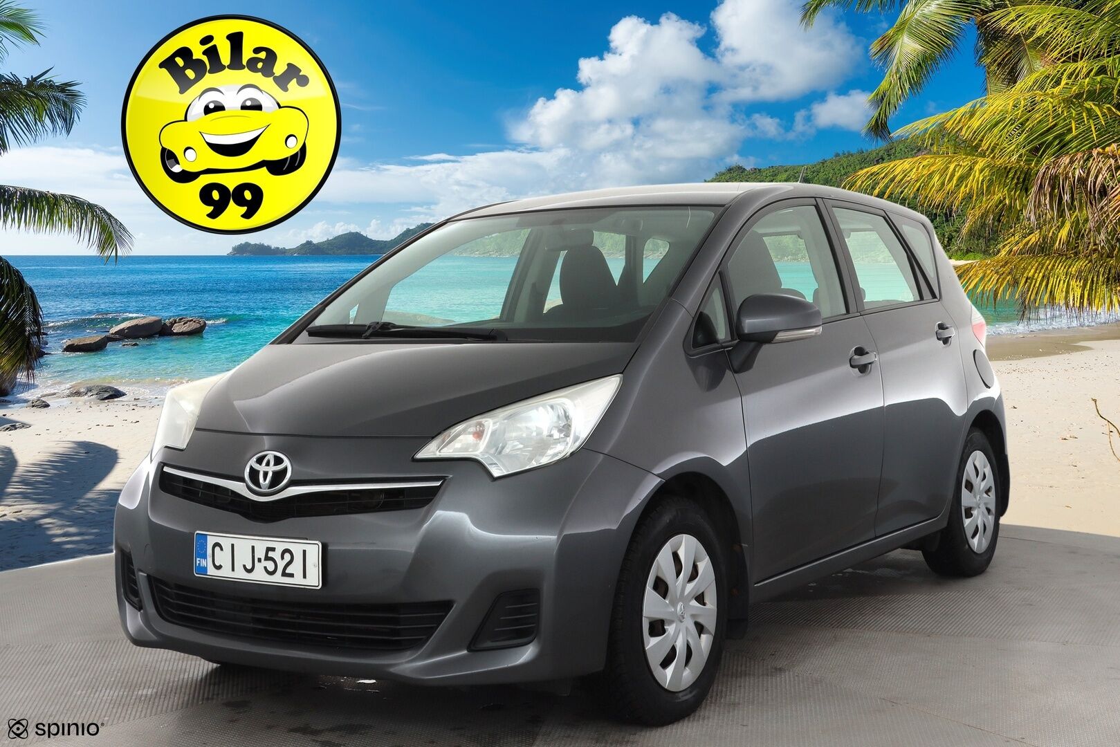 Toyota Verso-S 2012 1,33 Dual VVT-i Stop & Start Linea Sol Multidrive S * Lohkolämmitin / Bluetooth / Rattivaihteet / Ilmastointi * - Koukku / P.Kamera / Suomi-auto / Kahdet renkaat