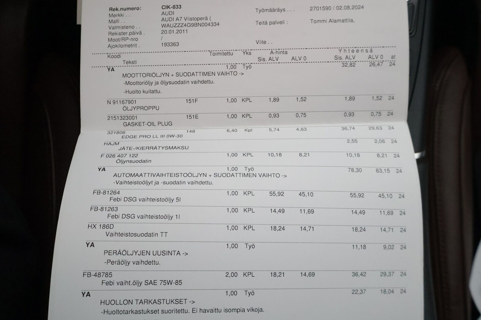 Audi A7 2011 3,0 V6 TDI quattro S tronic Start-Stop - | MYYDÄÄN HUUTOKAUPAT.COMISSA | Ilma-alusta | B&O | Tyylikäs |