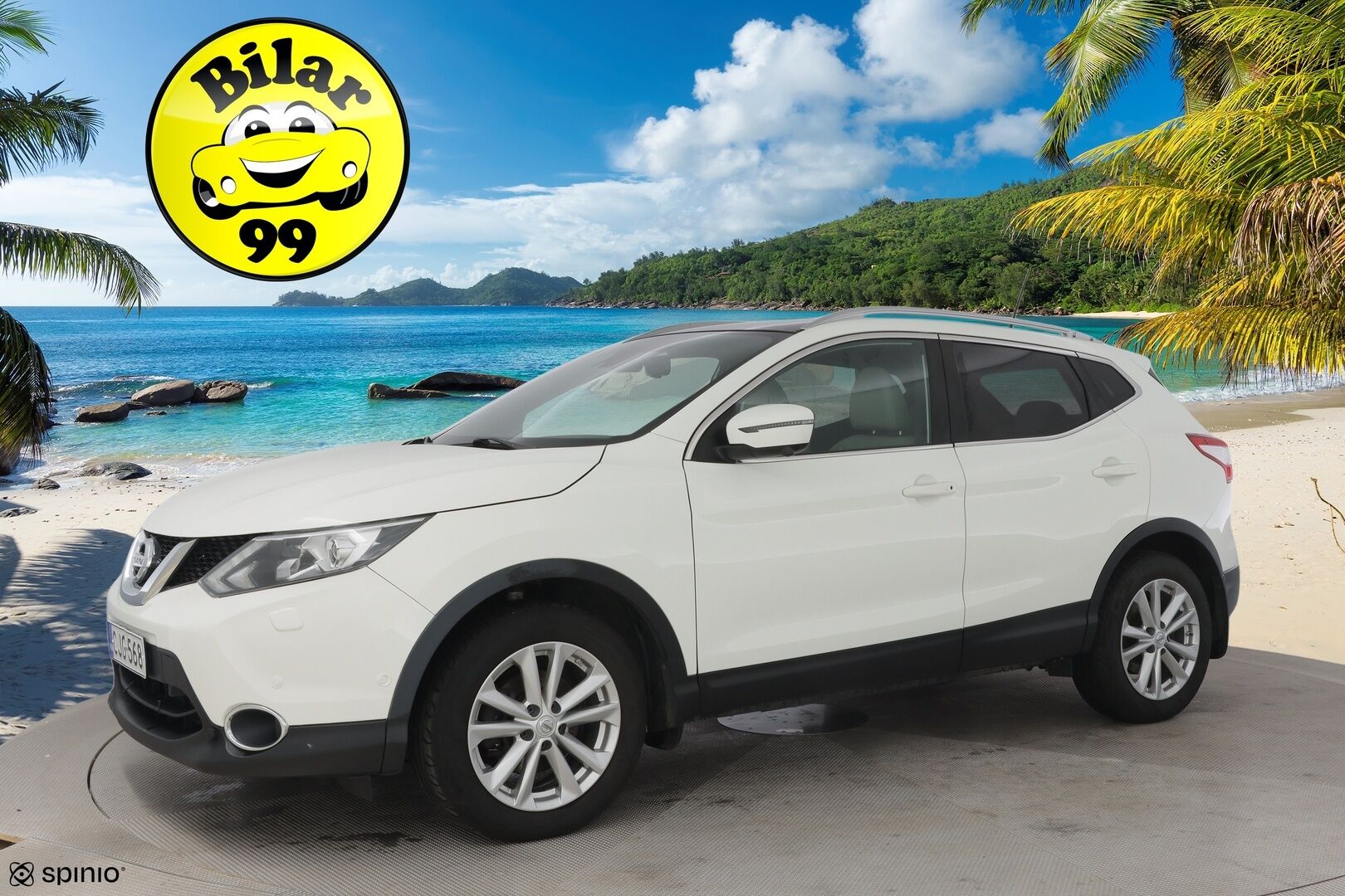 Nissan Qashqai 2015 DIG-T 115 Business 360 2WD Xtronic Alcantara * 360 Kamera / Bi-Xenon / Vetokoukku / Avaimeton kulku / Navi * - * Jakopää tehty -23 / Huollettu 5/25 / Renkaat kunnossa *