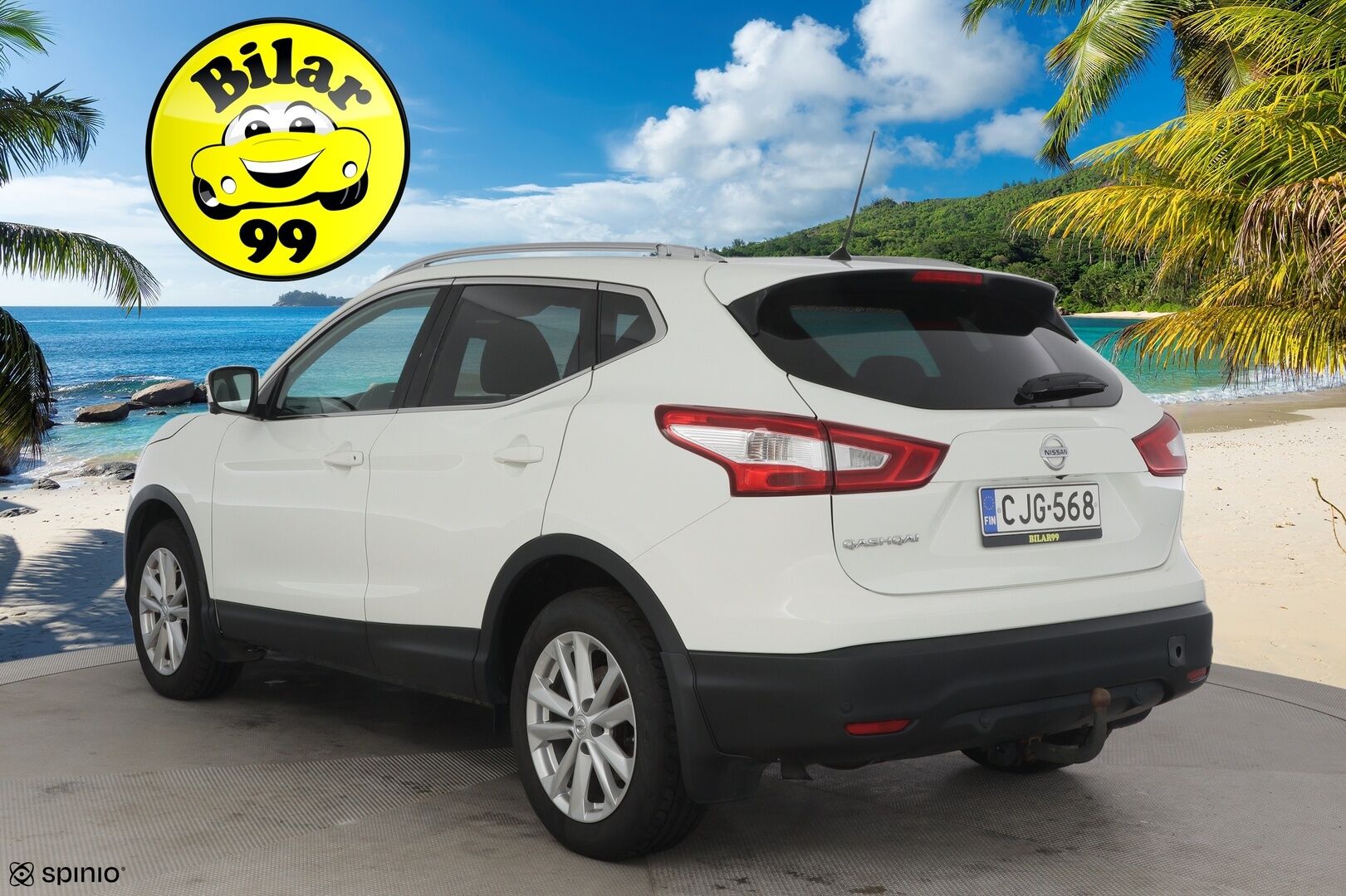 Nissan Qashqai 2015 DIG-T 115 Business 360 2WD Xtronic Alcantara * 360 Kamera / Bi-Xenon / Vetokoukku / Avaimeton kulku / Navi * - * Jakopää tehty -23 / Huollettu 5/25 / Renkaat kunnossa *